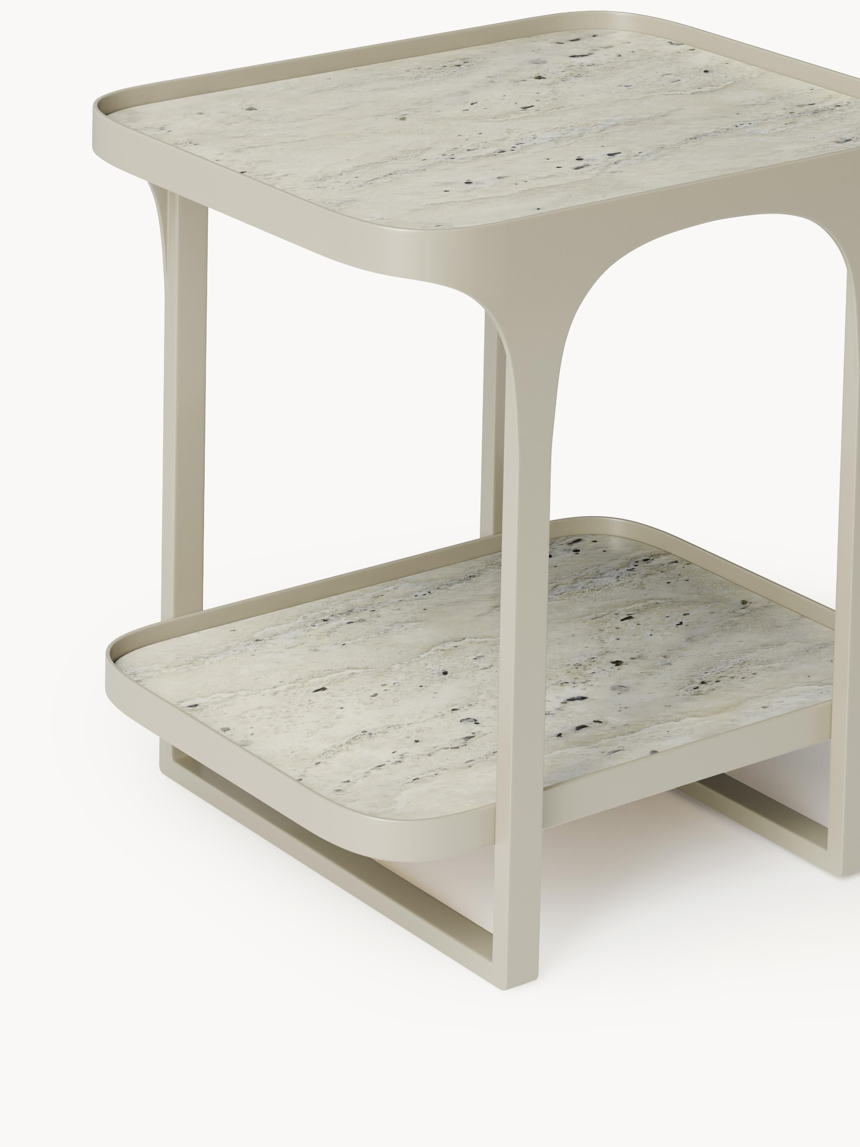 Bella Travertine Effect Side Table