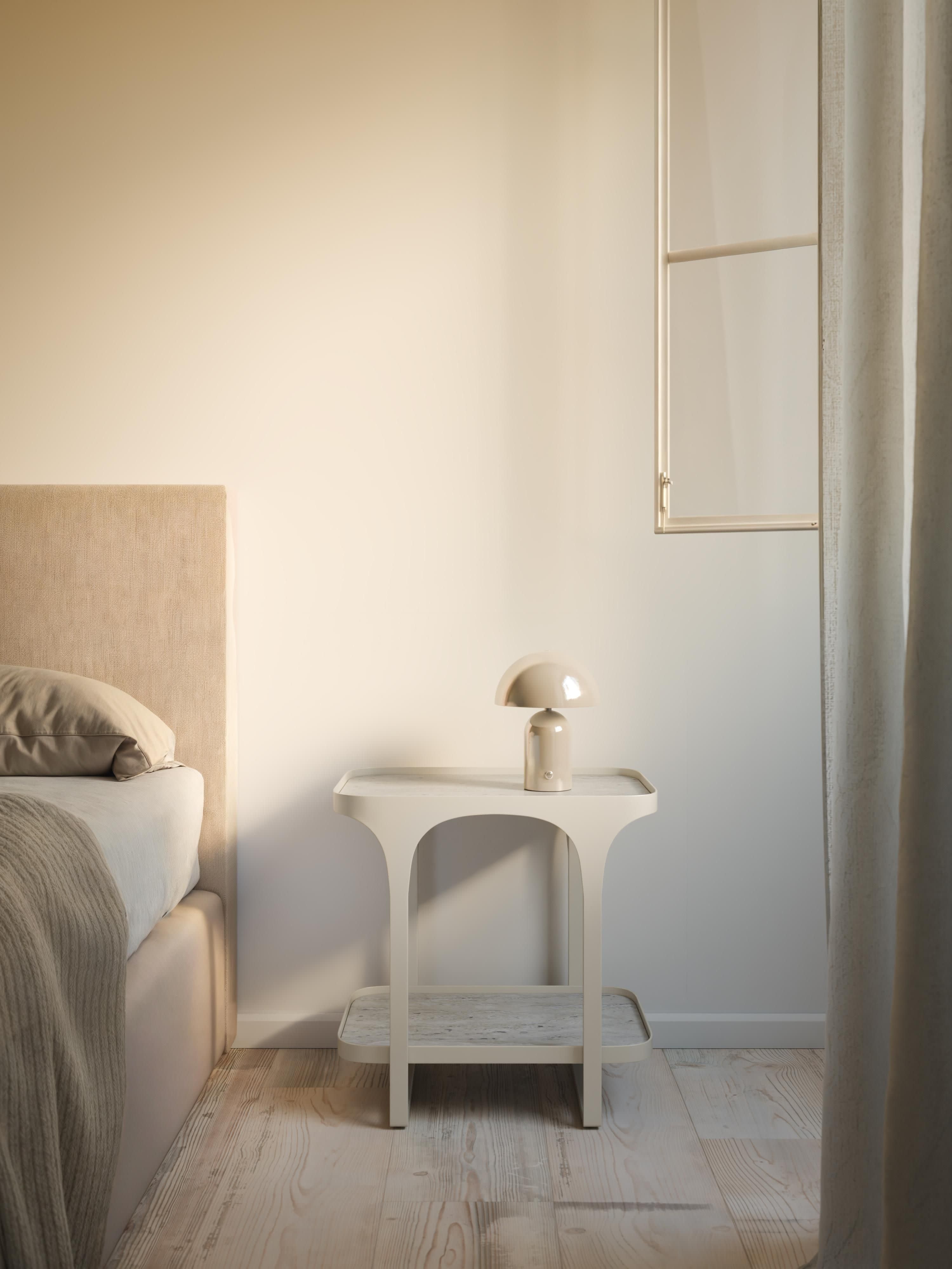 Bella Travertine Effect Side Table