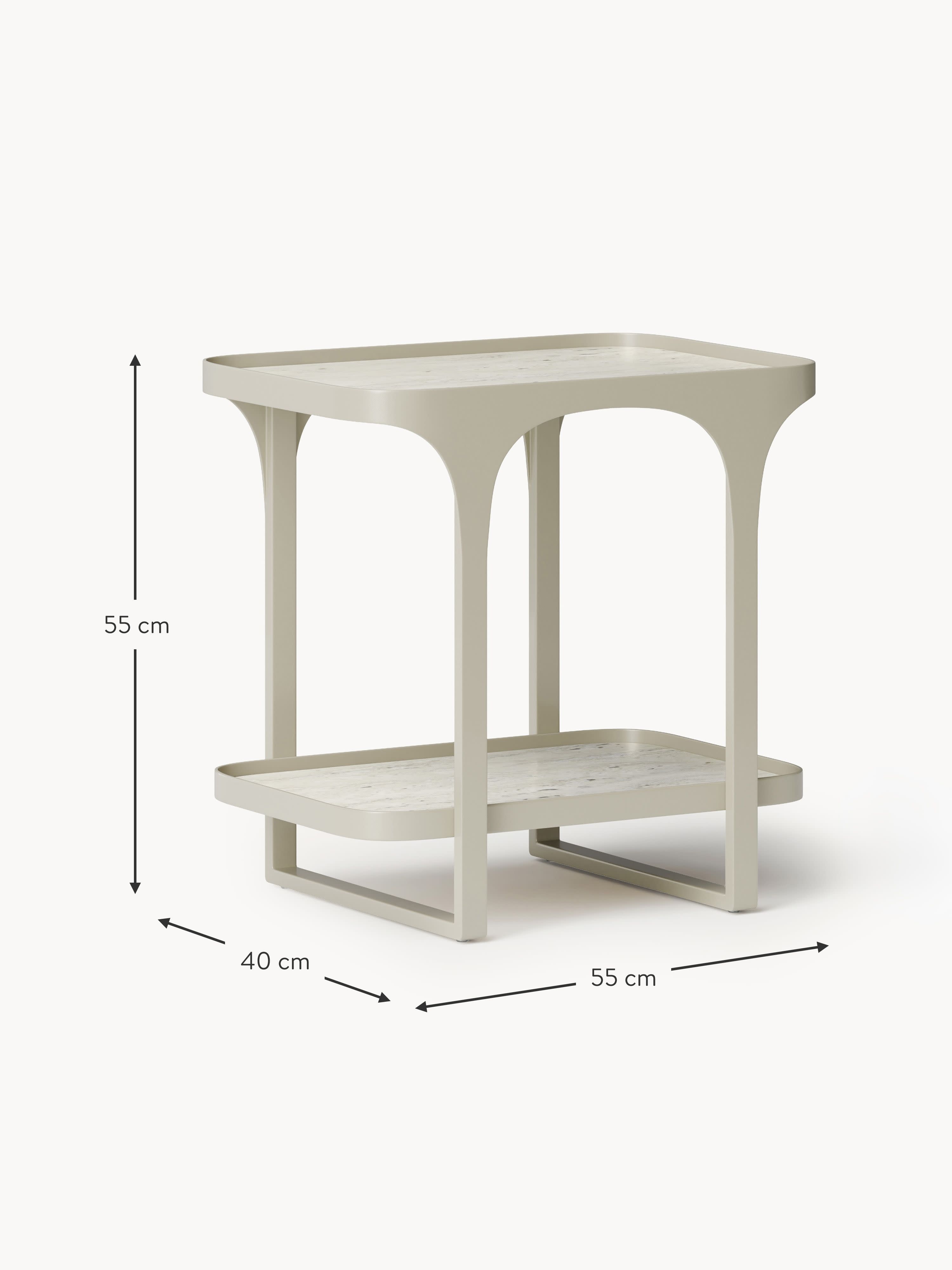 Bella Travertine Effect Side Table