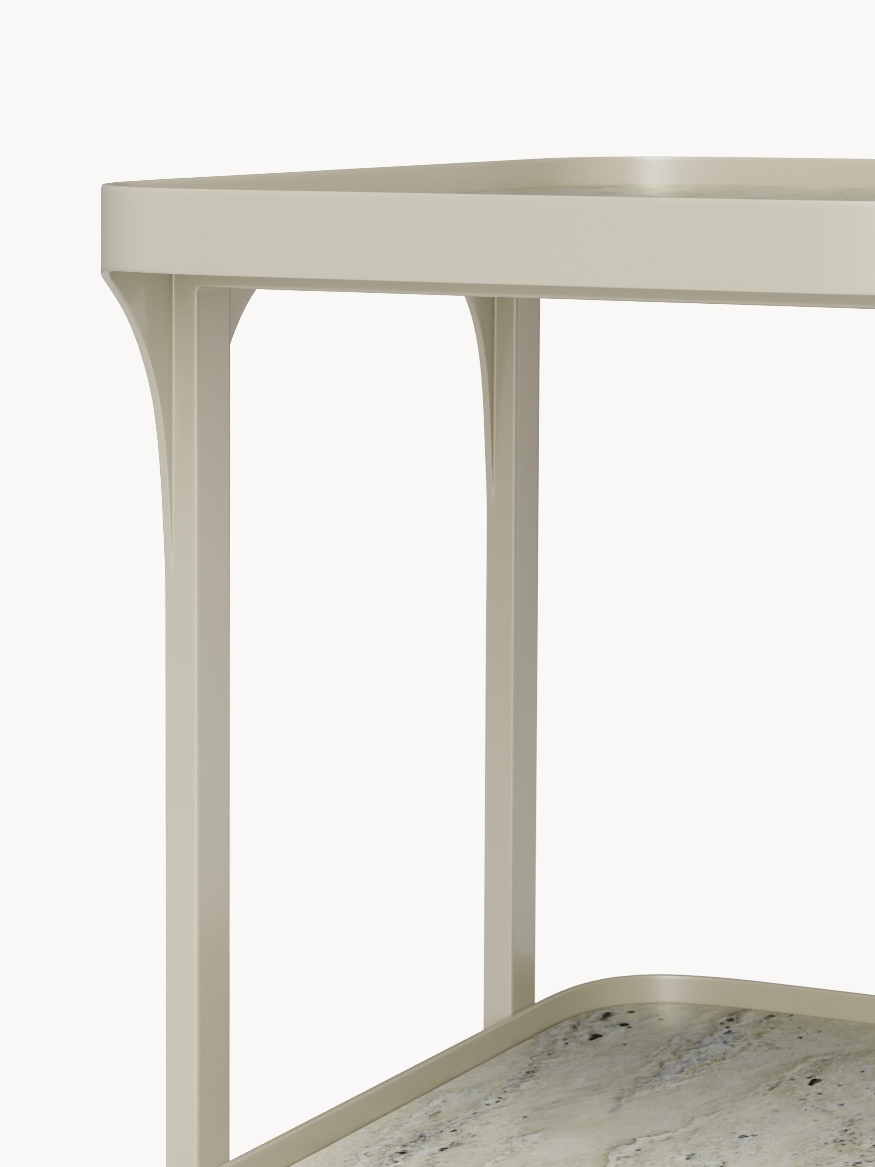 Bella Travertine Effect Side Table