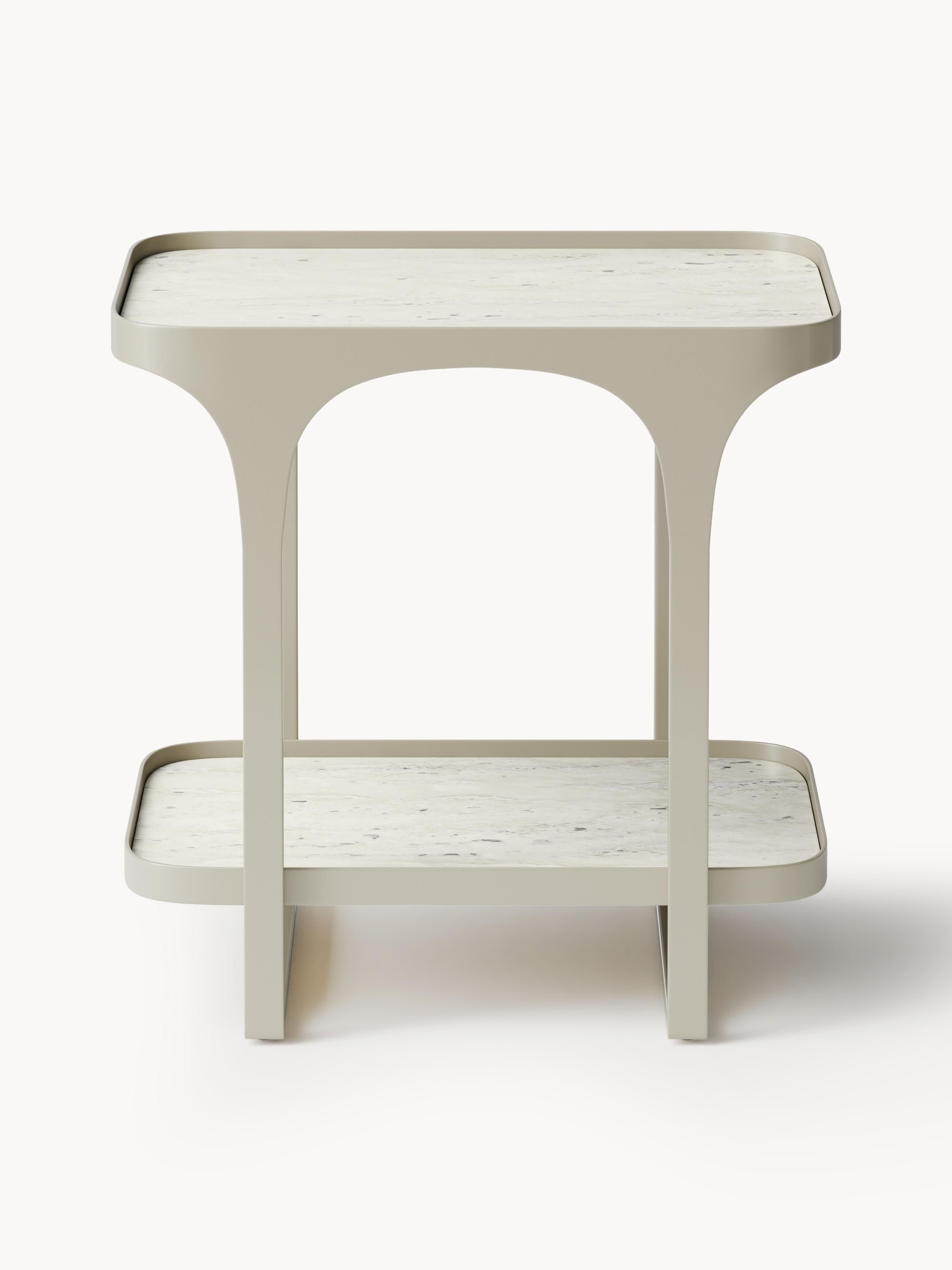 Bella Travertine Effect Side Table