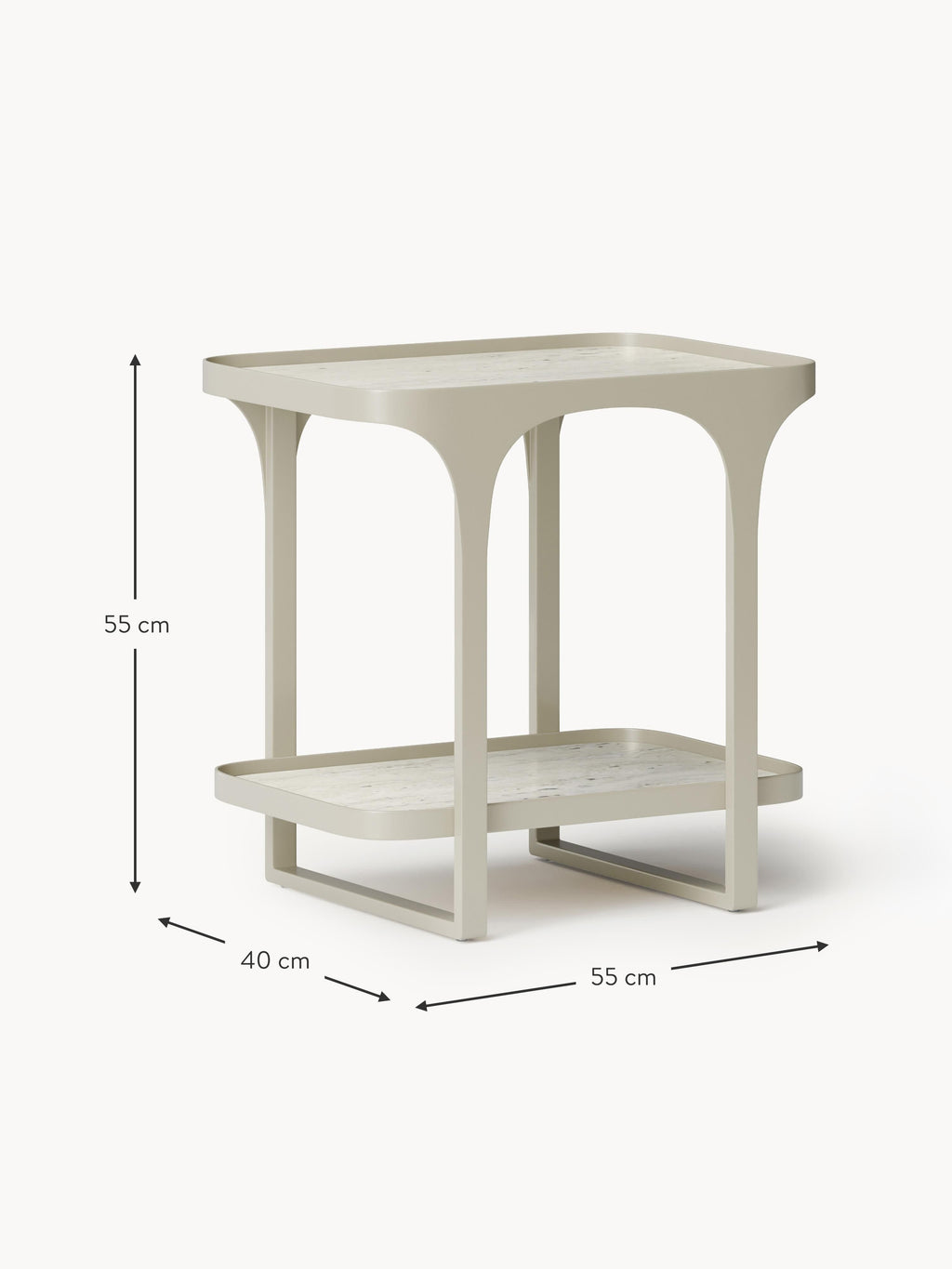 Bella Travertine Effect Side Table