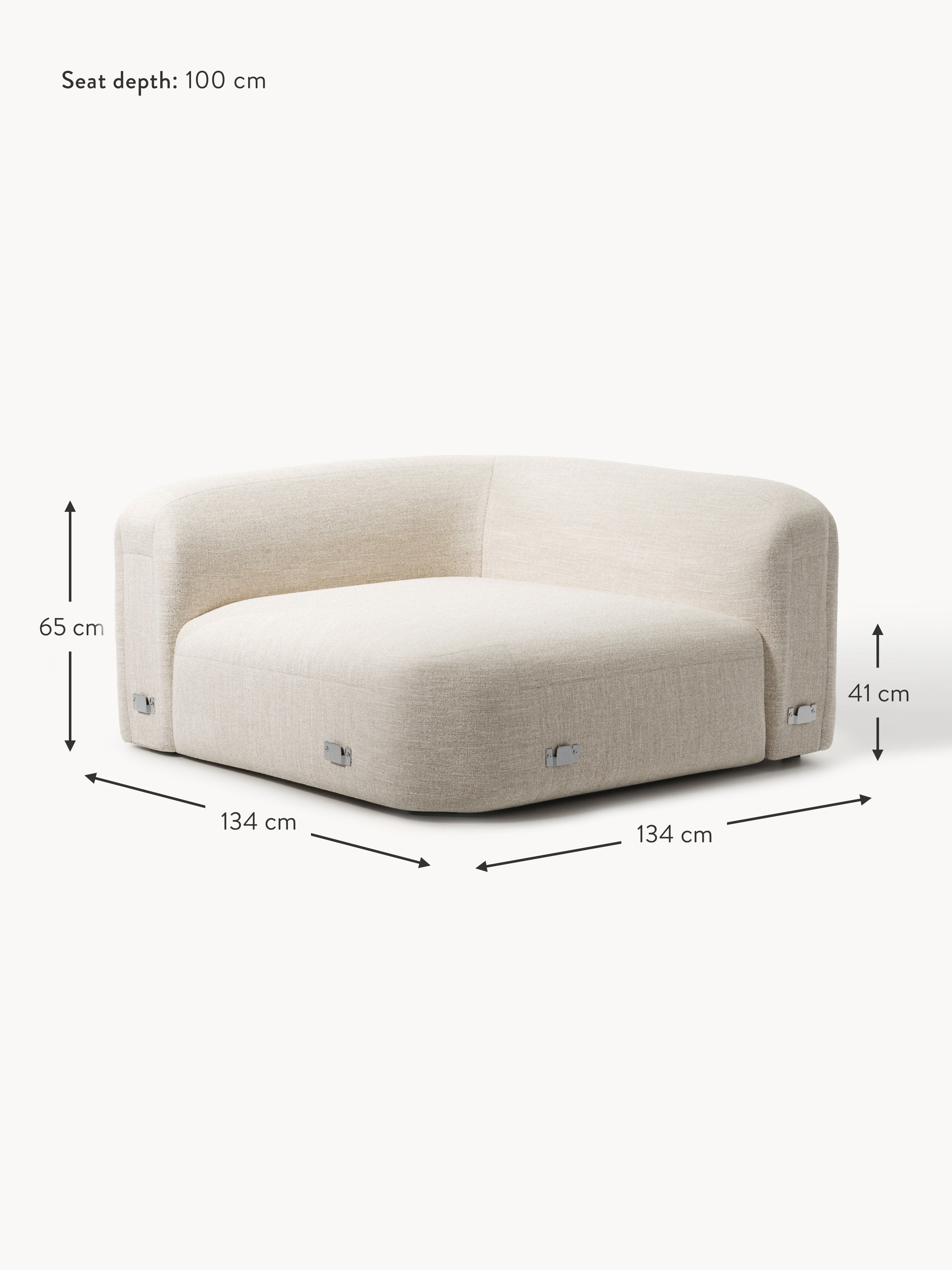 Wolke Round Bouclé Corner Module