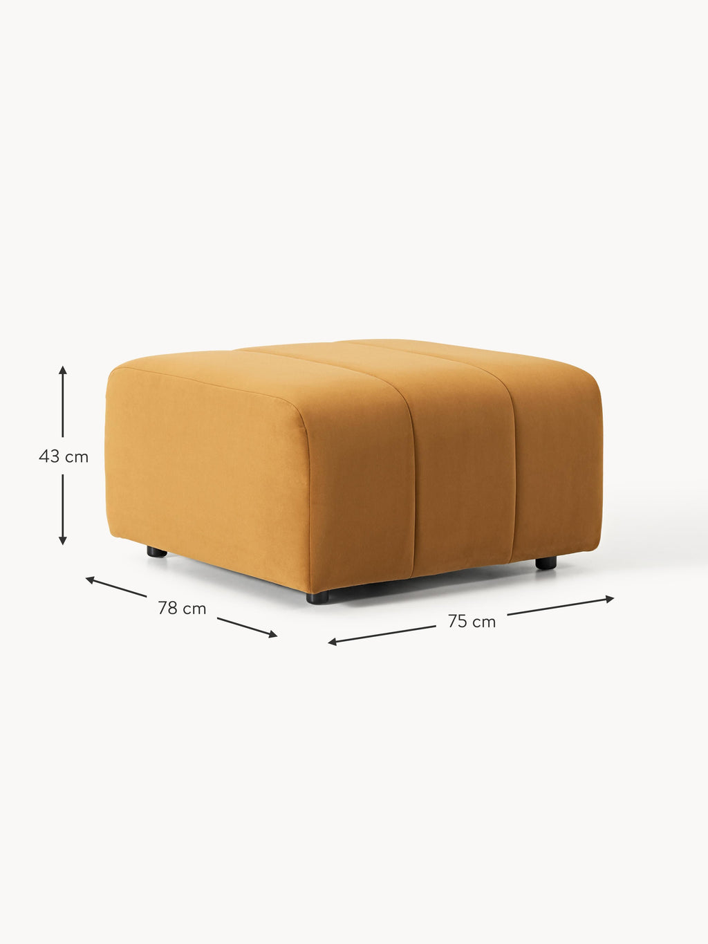 Lena Velvet Ottoman