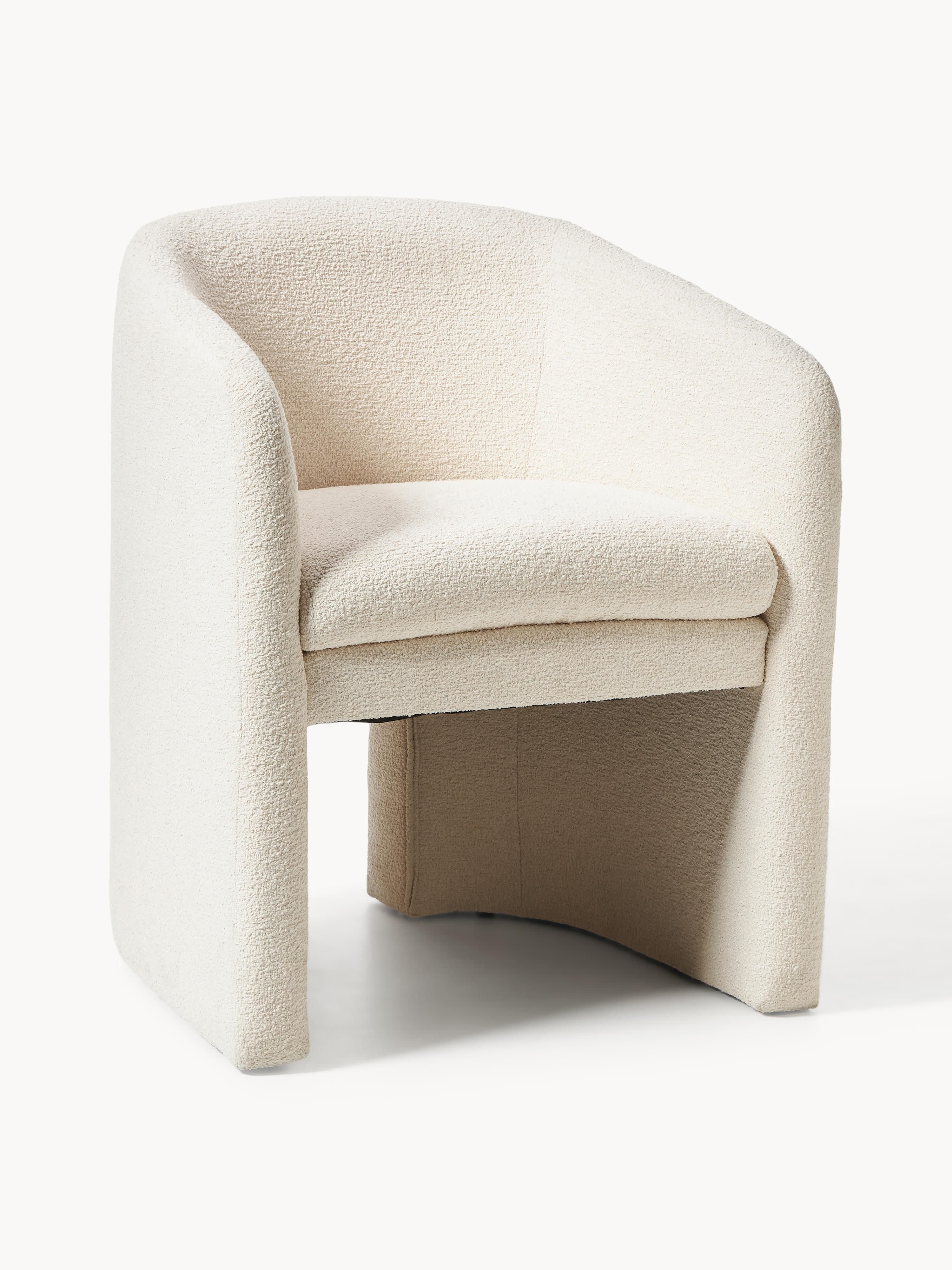 Gallery image 1 - Bouclé Dining Chair Mairo with Armrests