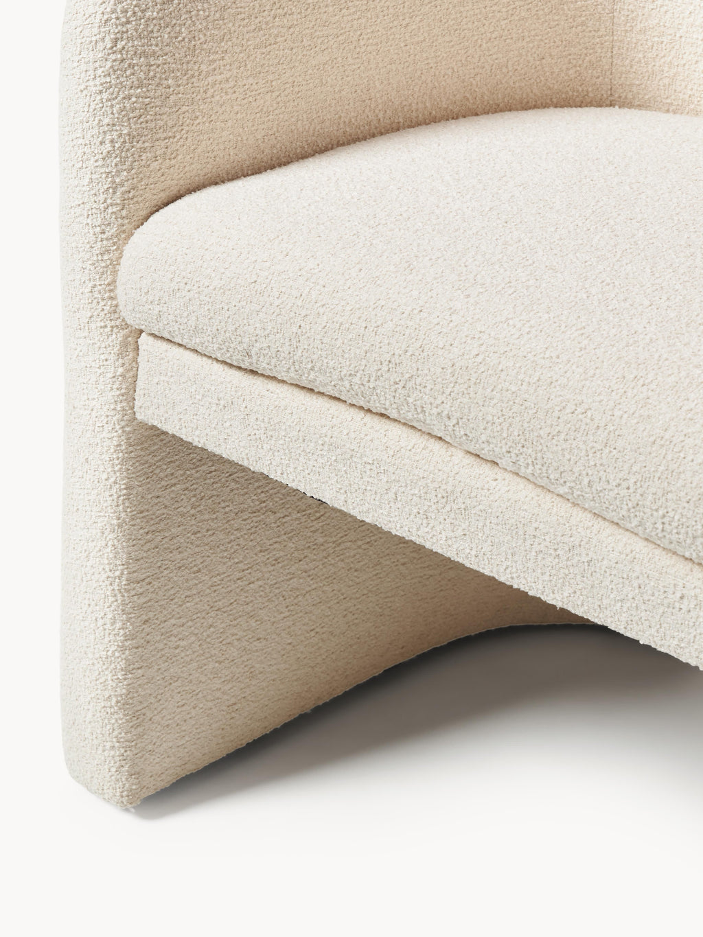 Mairo Bouclé Dining Chair with Armrests