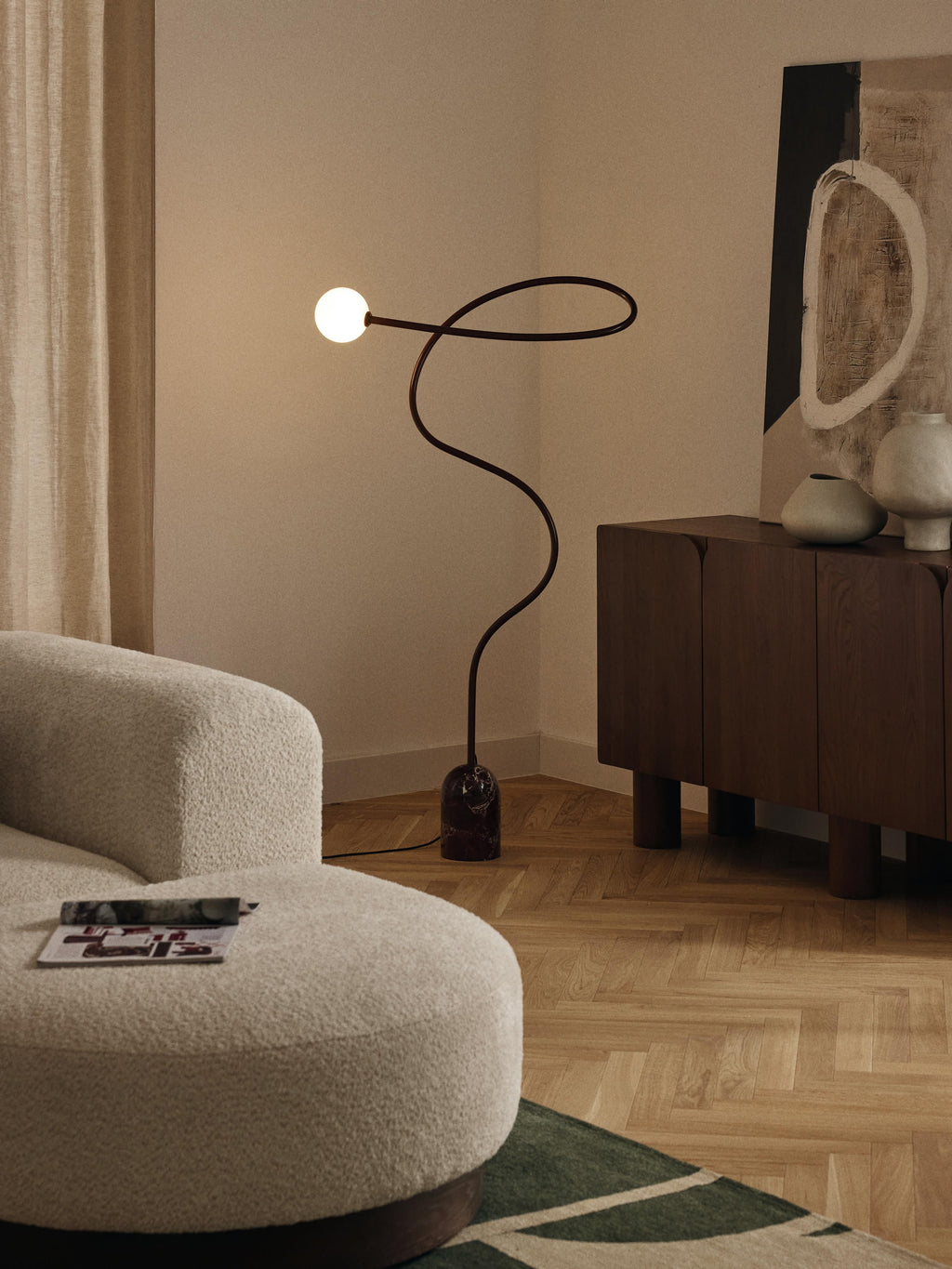 Alina Floor Lamp with Marble Base