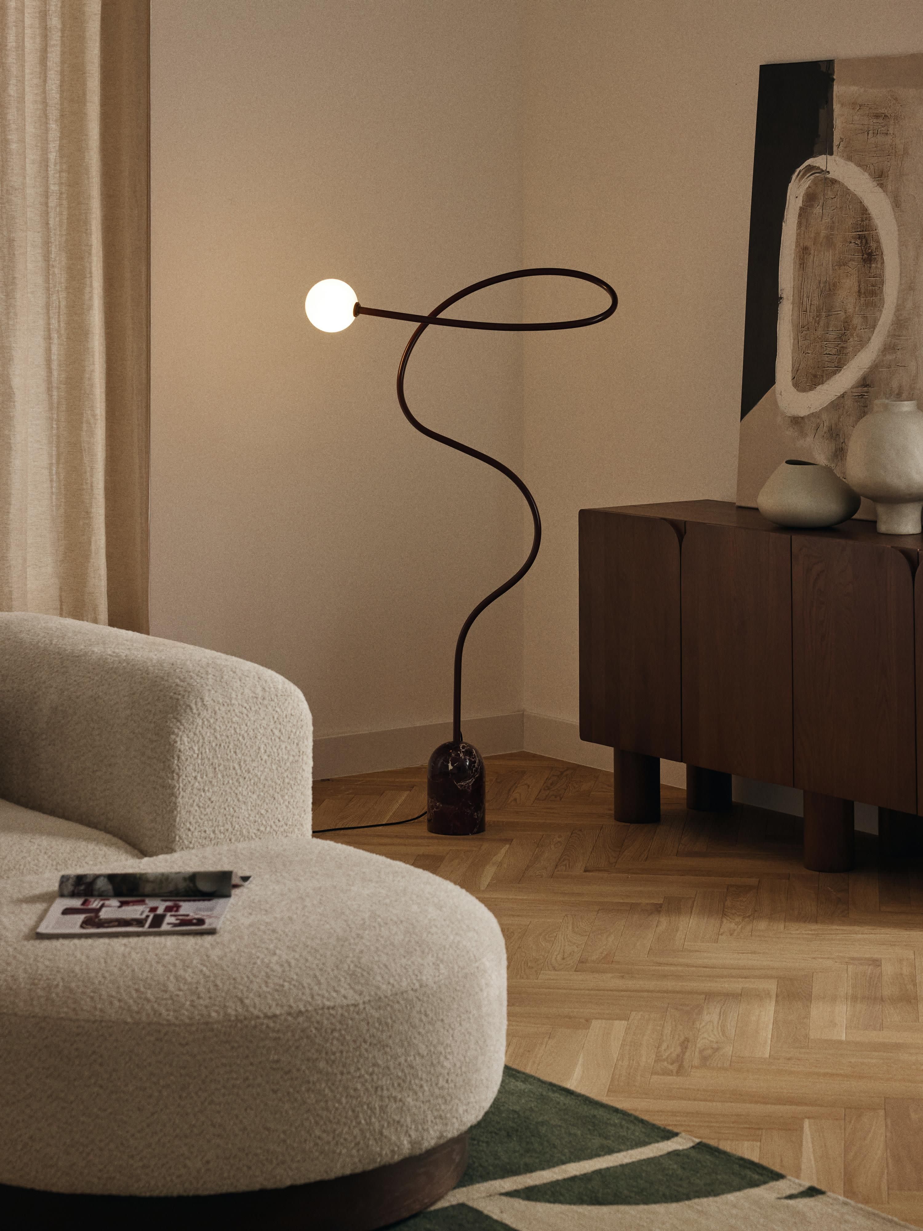 Alina Floor Lamp with Marble Base