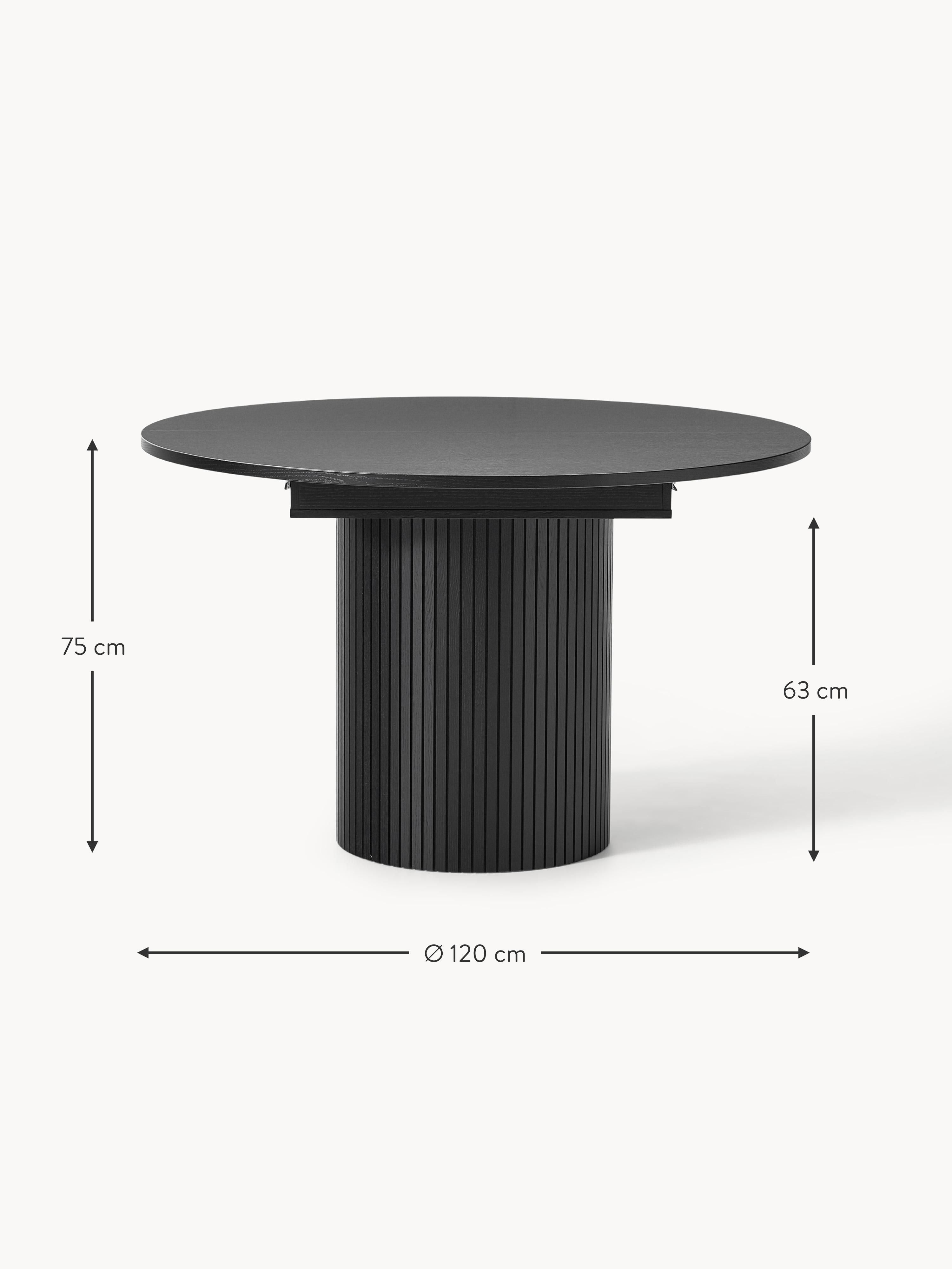 Filo Extendable Dining Table with Groove Structure, 120 - 160 x 75 cm