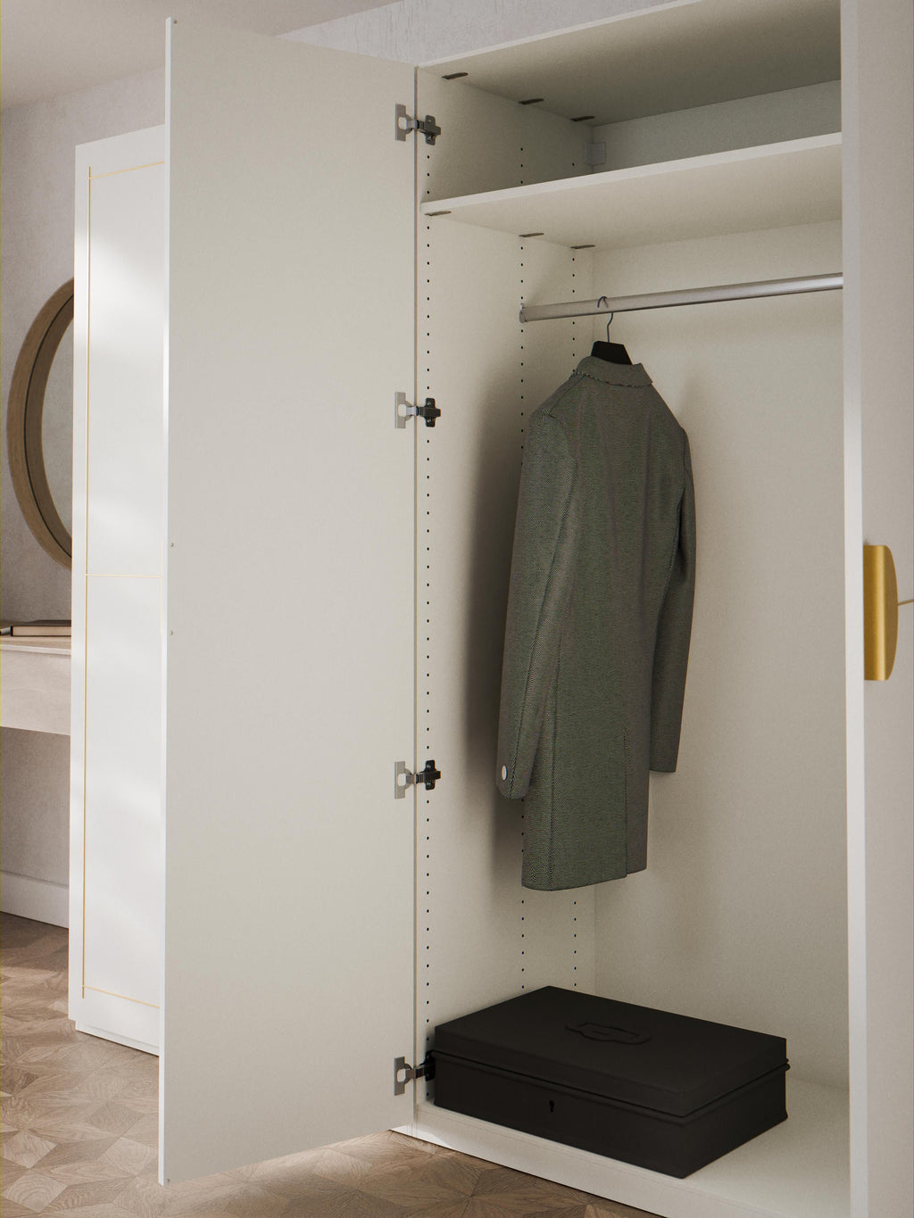 Denise Modular Hinged Door Wardrobe, 200 cm Wide, in various sizes