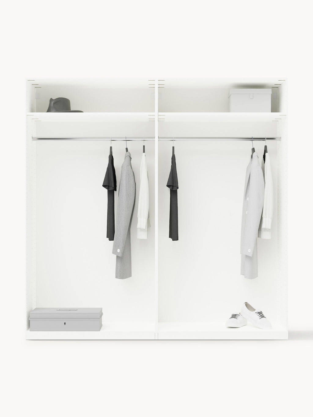 Denise Modular Hinged Door Wardrobe, 200 cm Wide, in various sizes