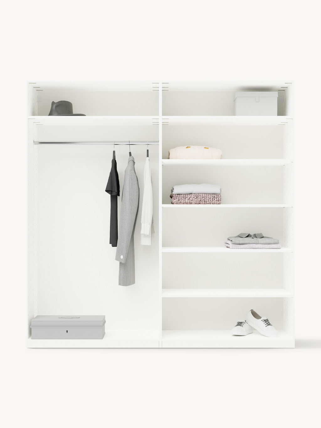 Denise Modular Hinged Door Wardrobe, 200 cm Wide, in various sizes