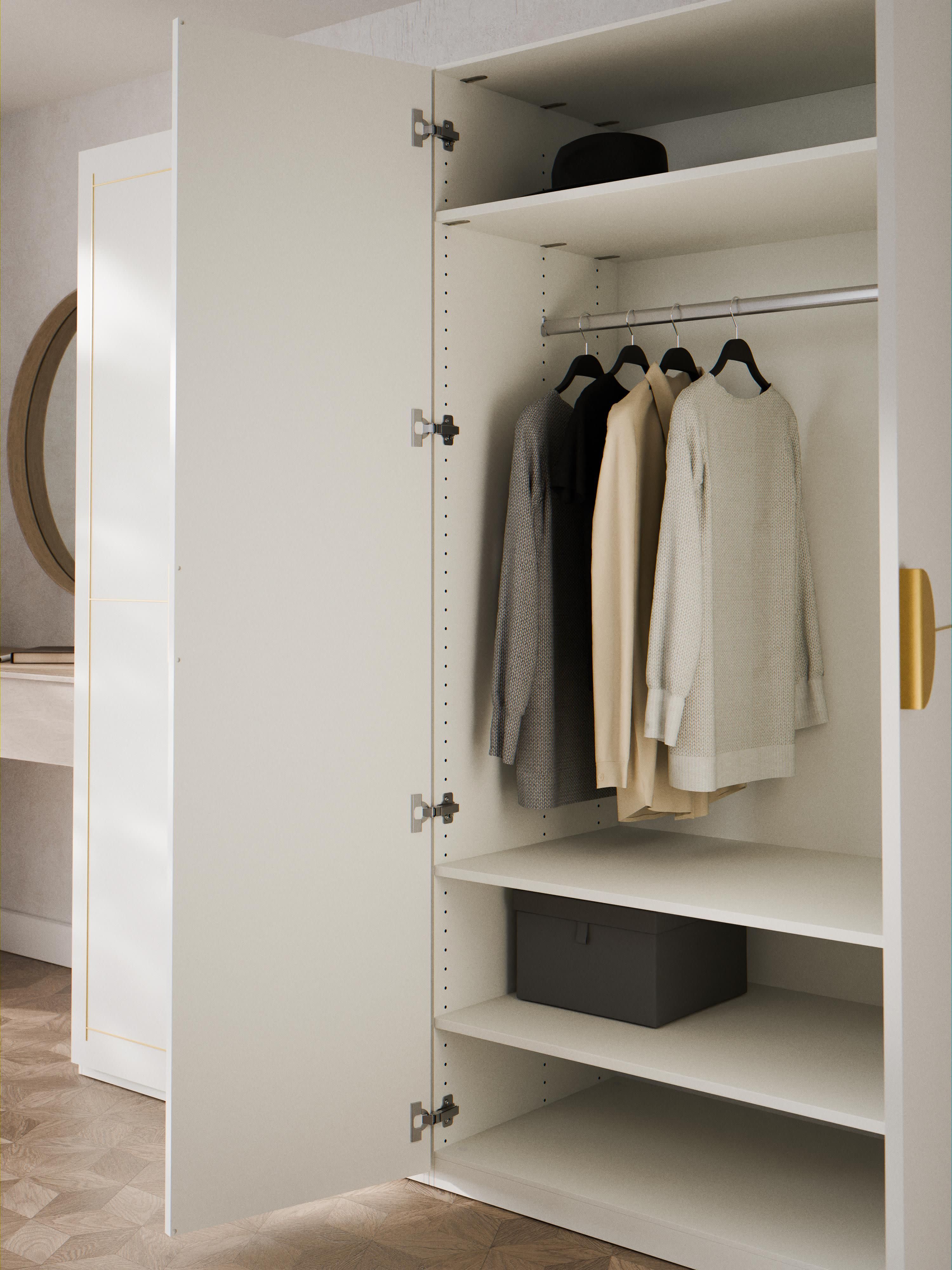 Denise Modular Hinged Door Wardrobe, 200 cm Wide, in various sizes