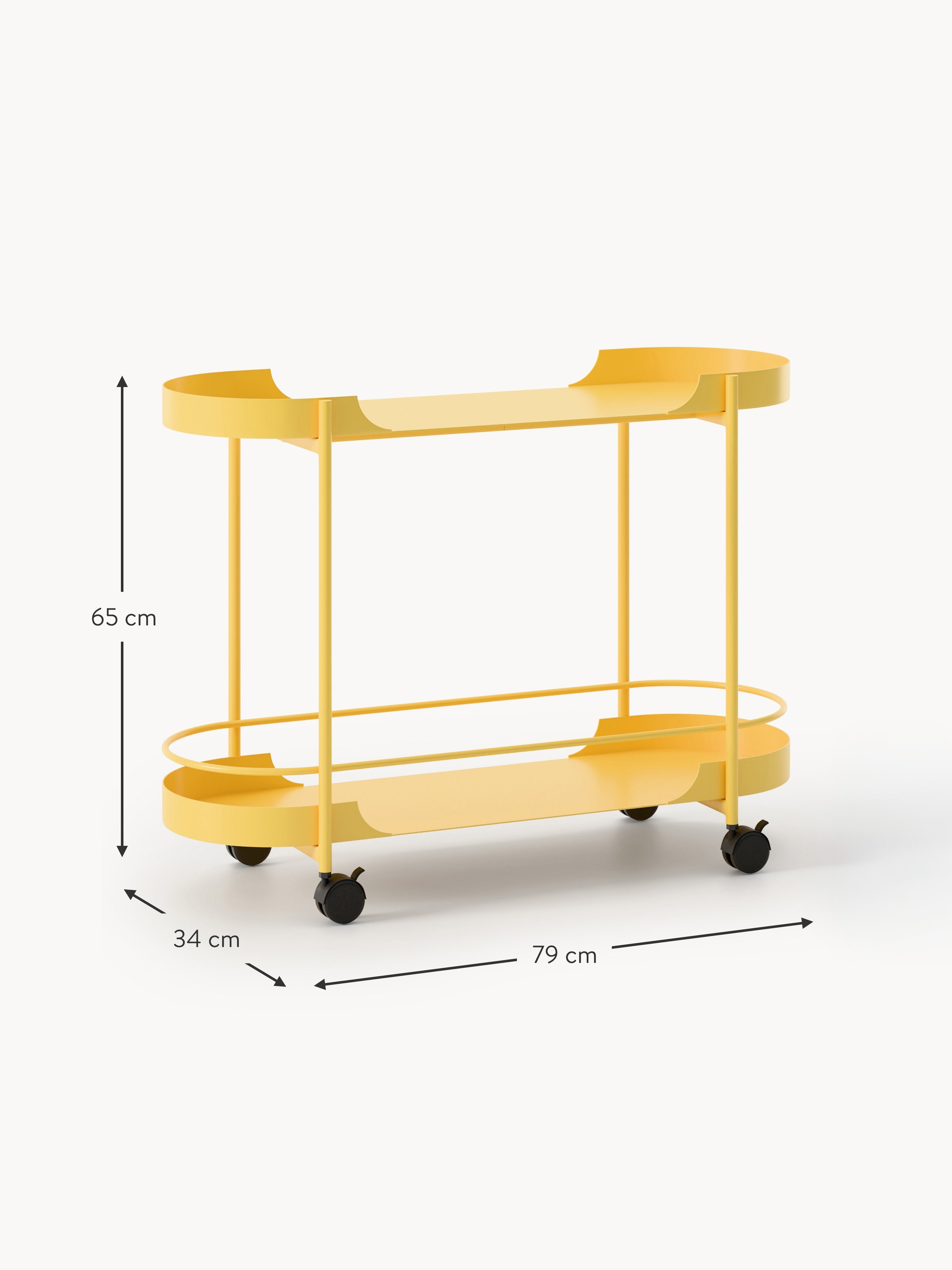 Taru Metal Serving Trolley