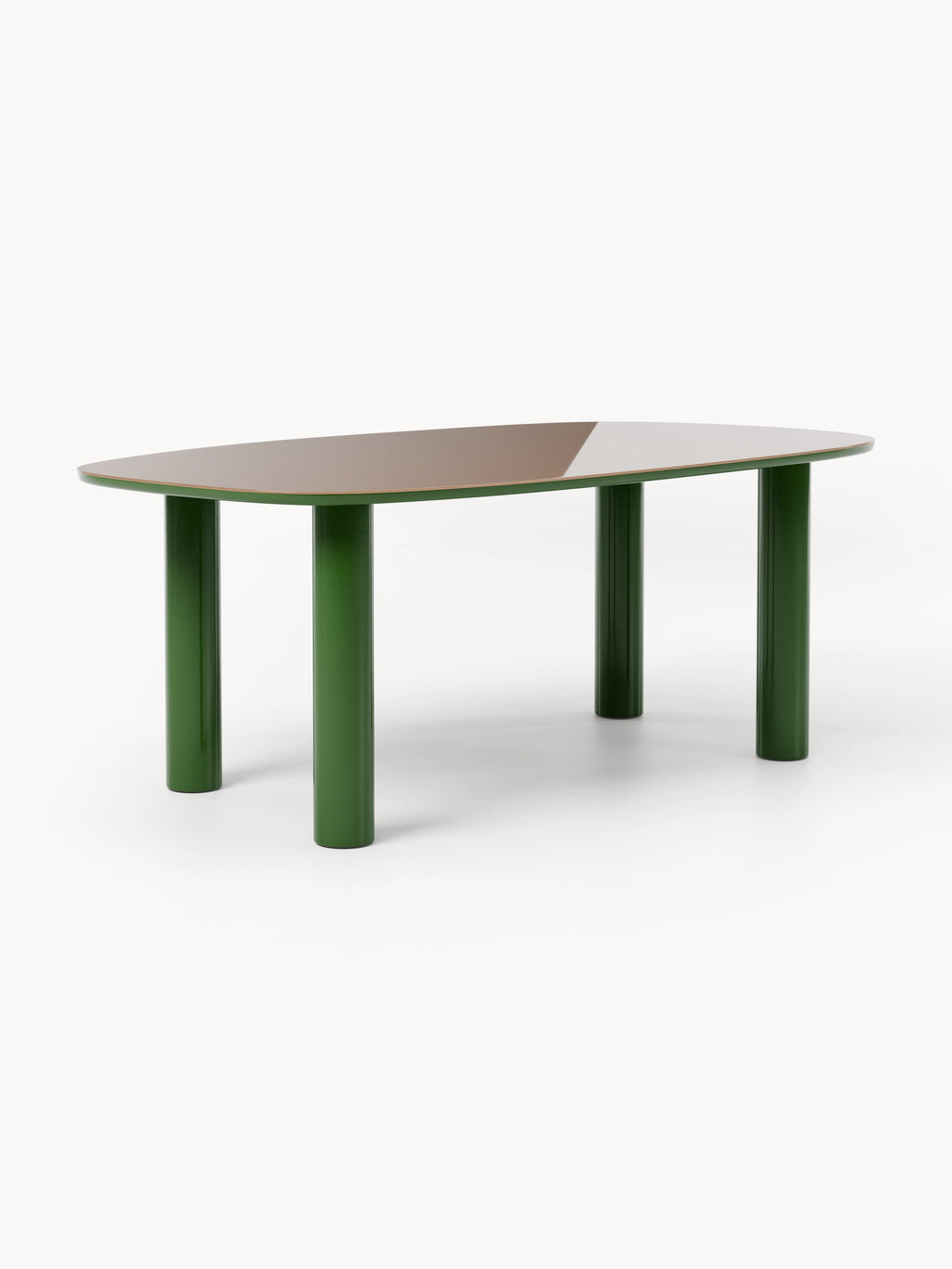 Gallery image 1 - Organic Dining Table Beni with Glass Top