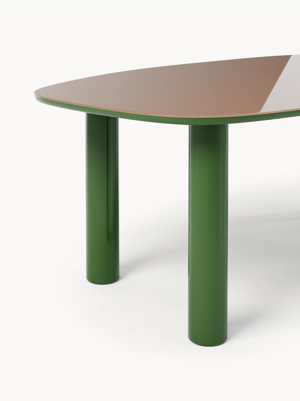 Beni Organic Dining Table with Glass Top, 200 x 110 cm