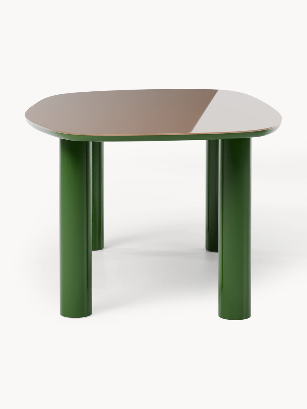Beni Organic Dining Table with Glass Top, 200 x 110 cm
