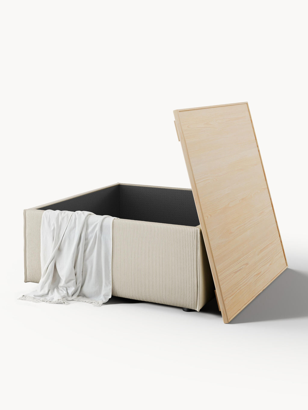 Lennon Corduroy Ottoman with Storage