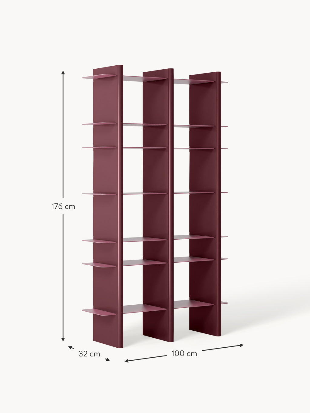 Rami Tall Shelving Unit with Metal Elements