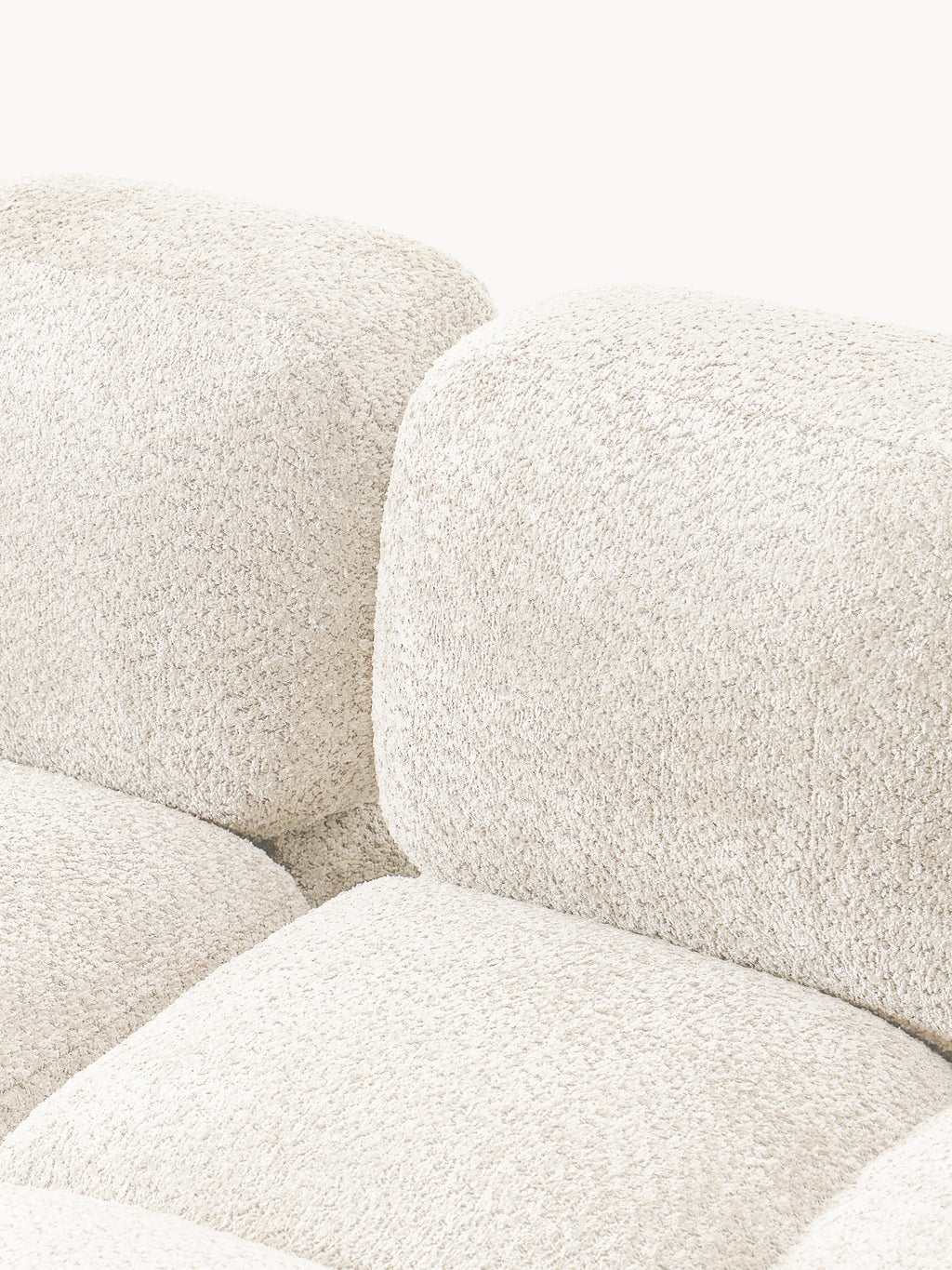 Tayla Modular Teddy-Bouclé Sofa (4-seater) with Ottoman (left/right)