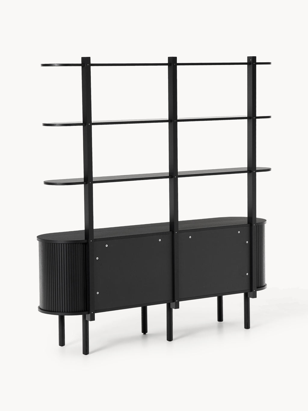 Calary Large Shelving Unit with Fluted Front