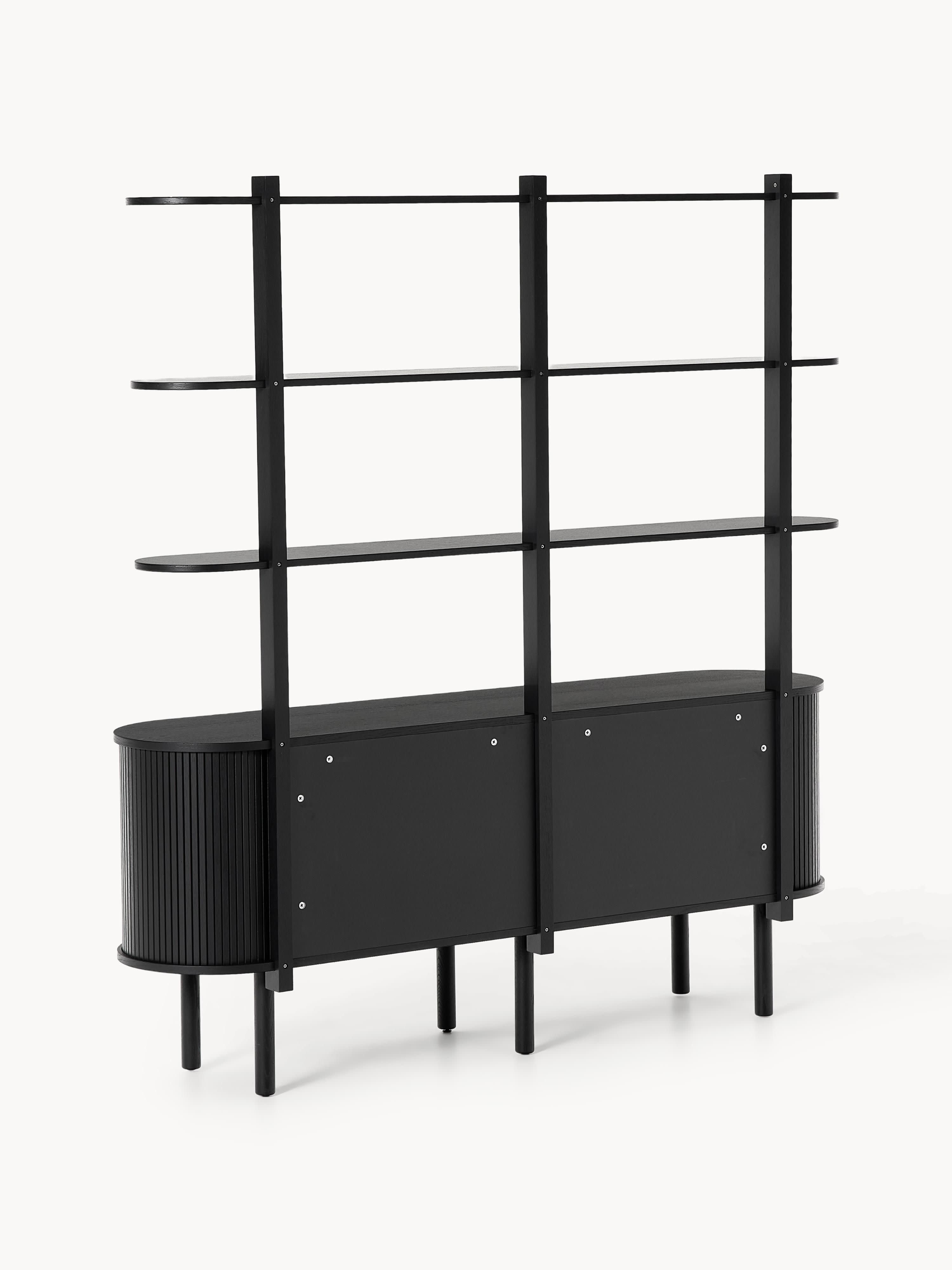Calary Large Shelving Unit with Fluted Front