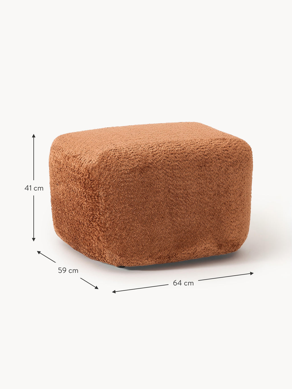 Wolke Teddy-Bouclé Ottoman