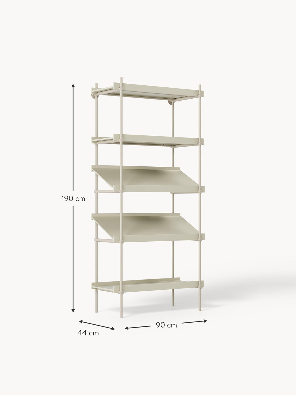Rio Tall Shelving Unit with Slanted Shelves