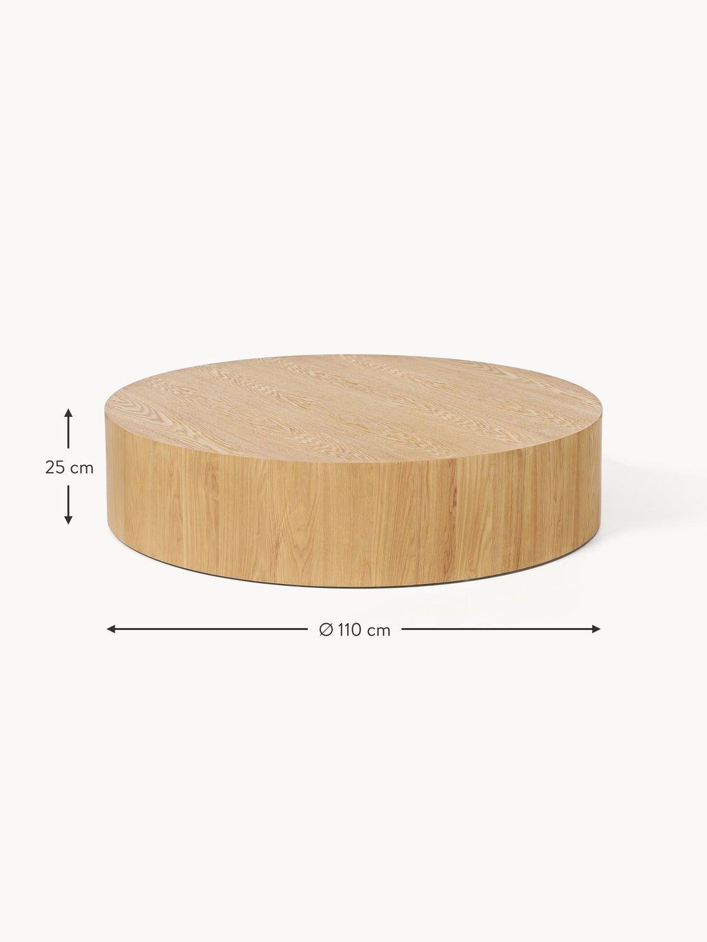 Dan XL Round Wooden Coffee Table