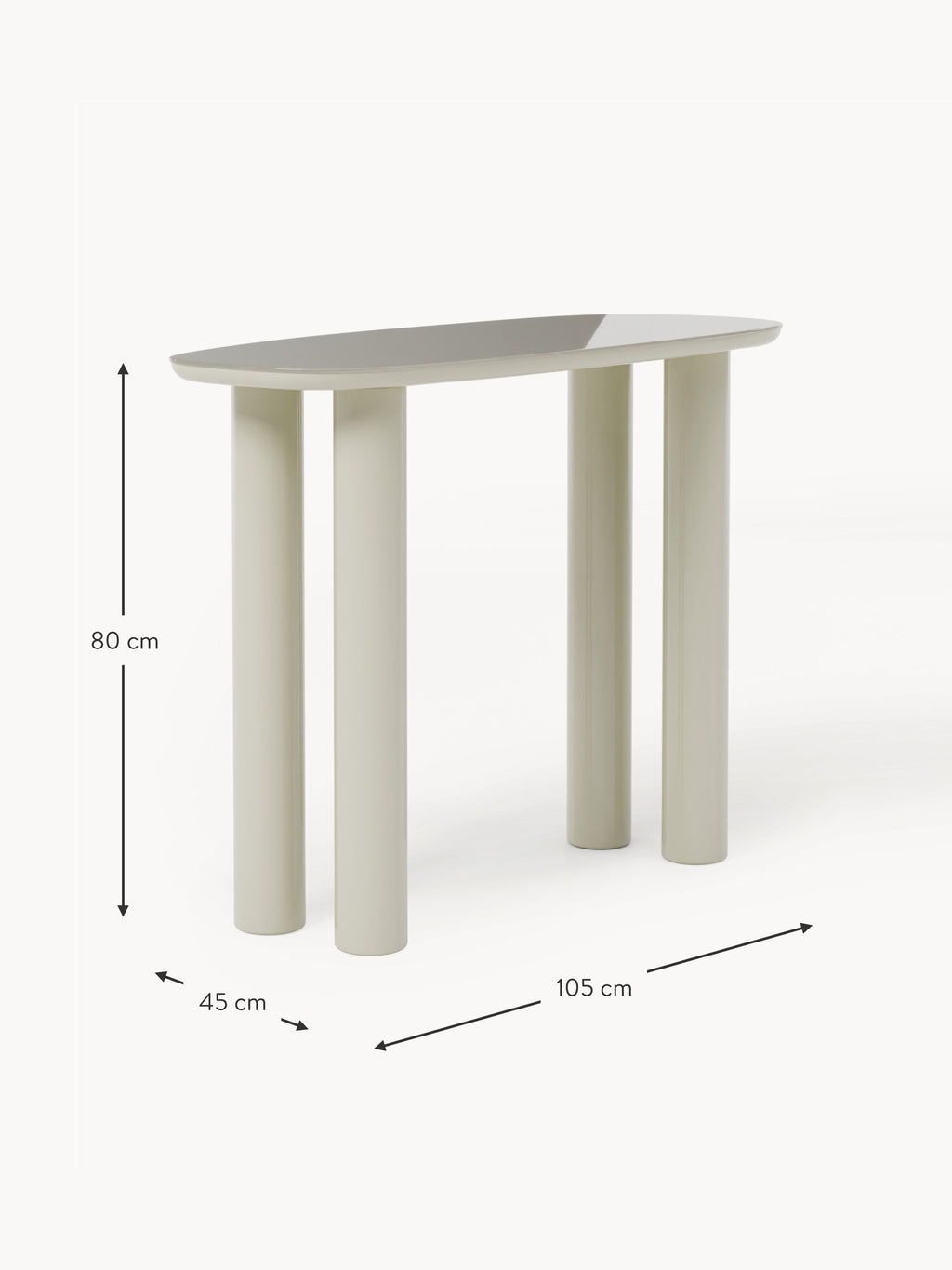 Beni Console Table with Glass Top