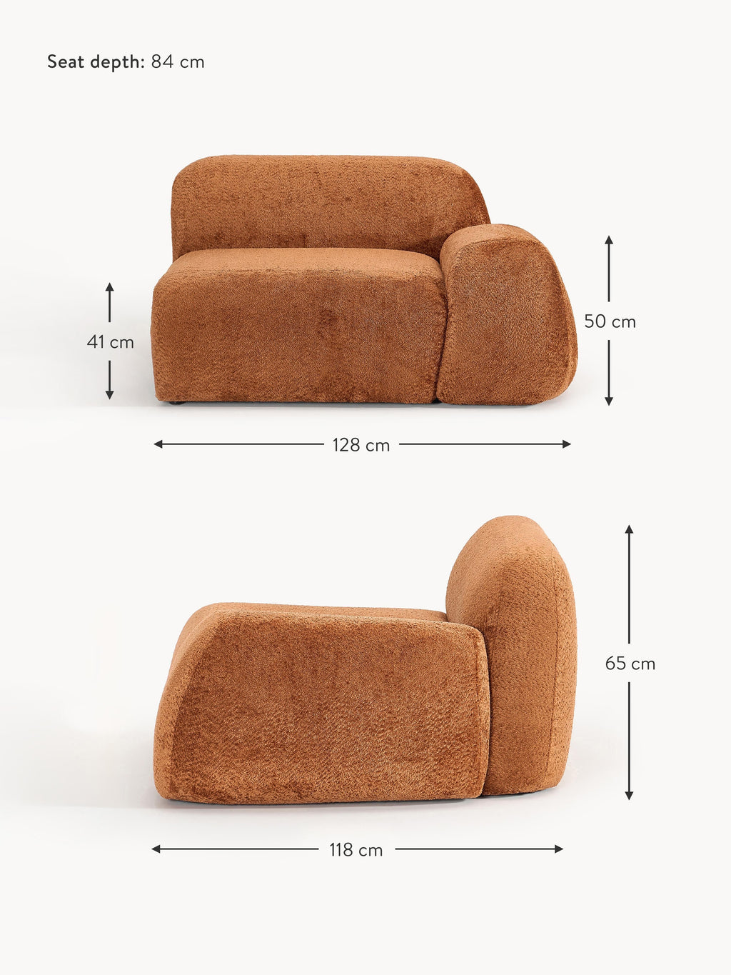 Wolke Teddy Bouclé Corner Module