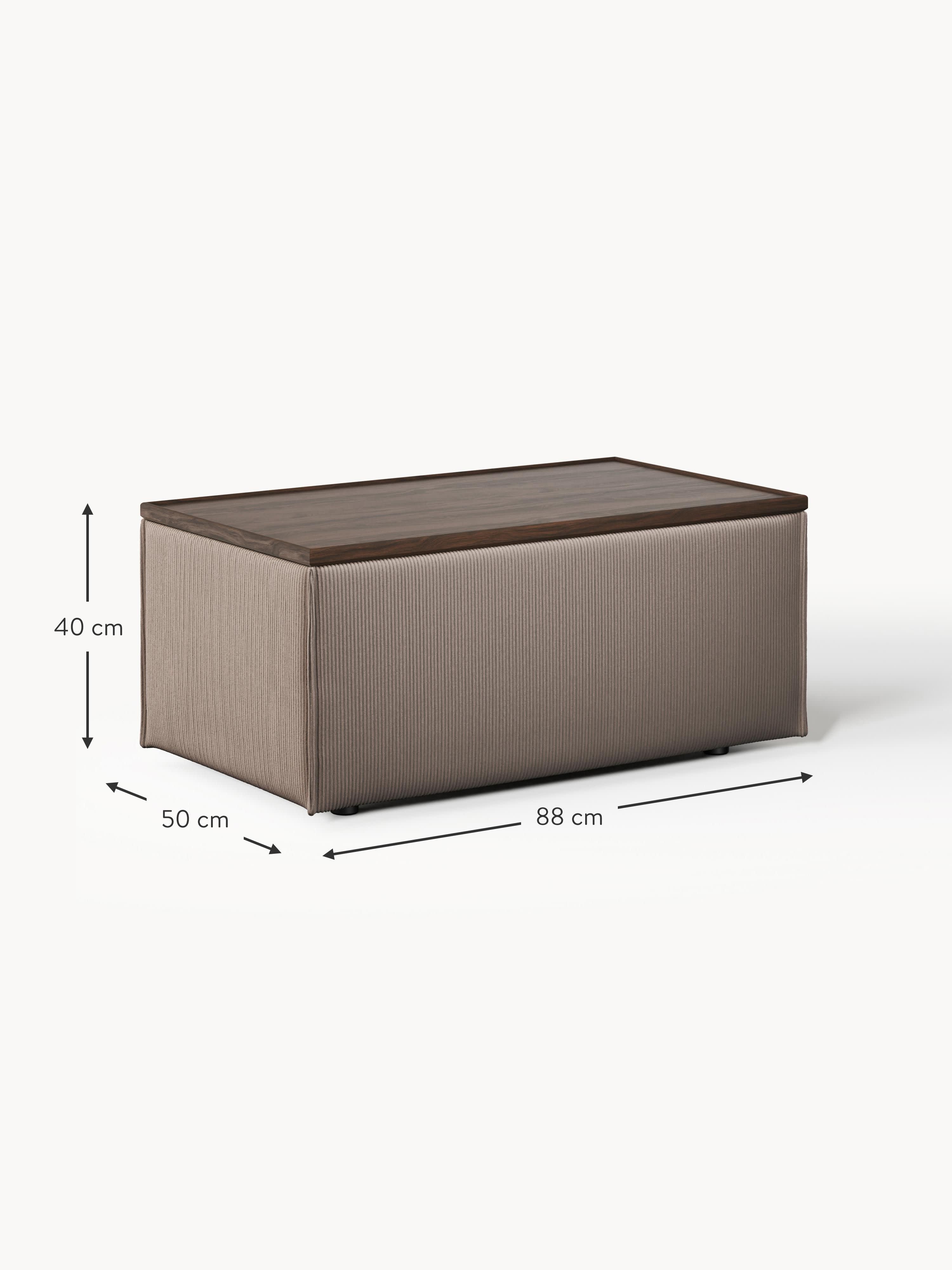 Lennon Corduroy Ottoman with Storage