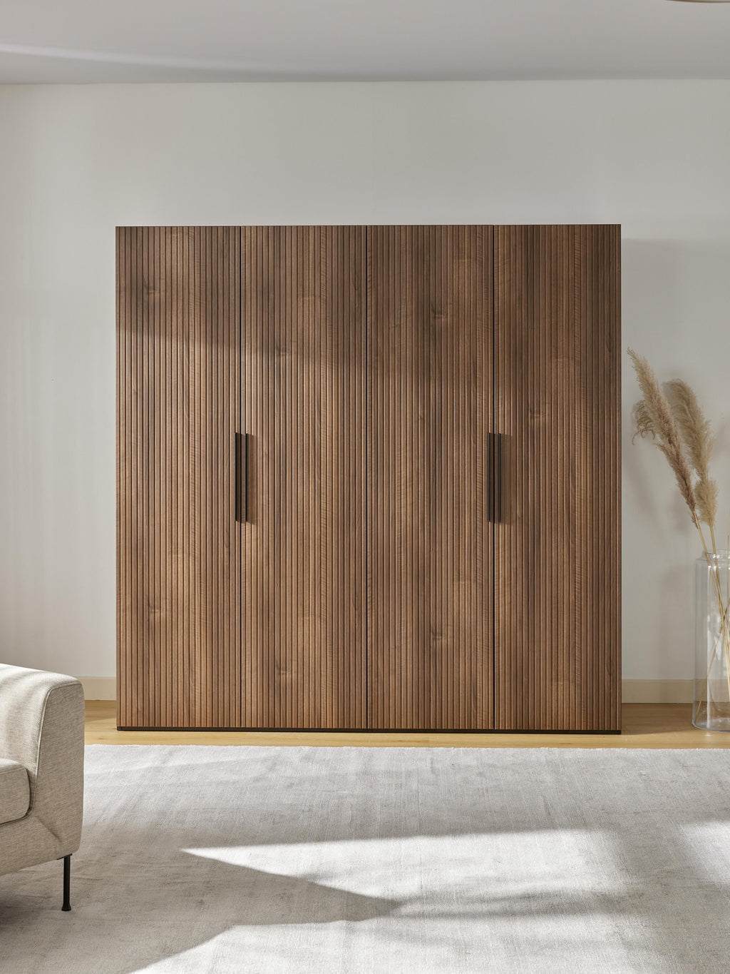 Simone Modular Revolving Door Wardrobe, 200 cm Wide, in various sizes