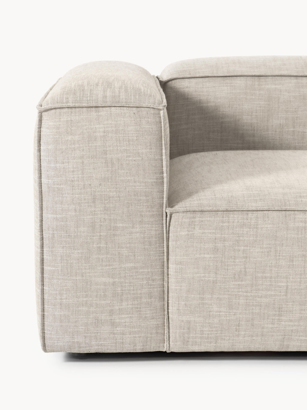 Lennon Linen Blend Modular Sofa (4-seater) with ottoman (left/right)