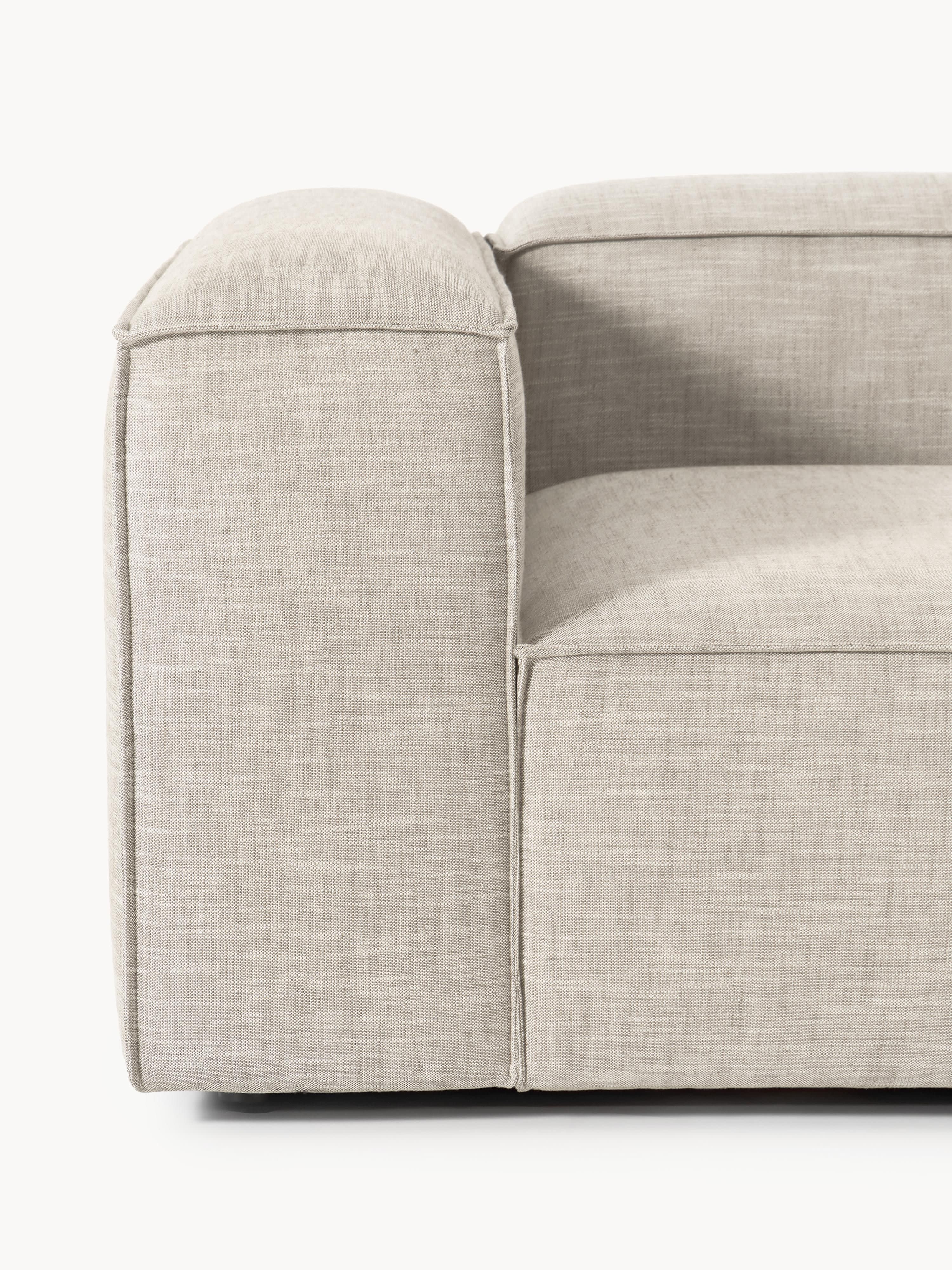 Lennon Linen Blend Modular Sofa (4-seater) with ottoman (left/right)