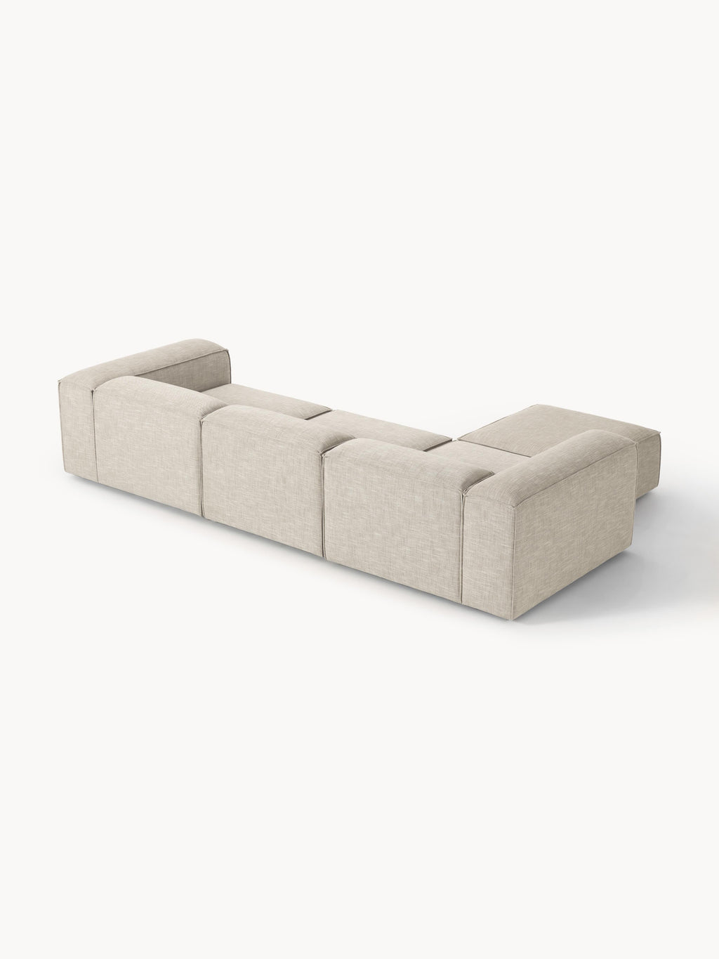 Lennon Linen Blend Modular Sofa (4-seater) with ottoman (left/right)