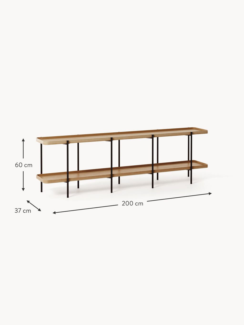 Renee Low Wooden Shelving Unit
