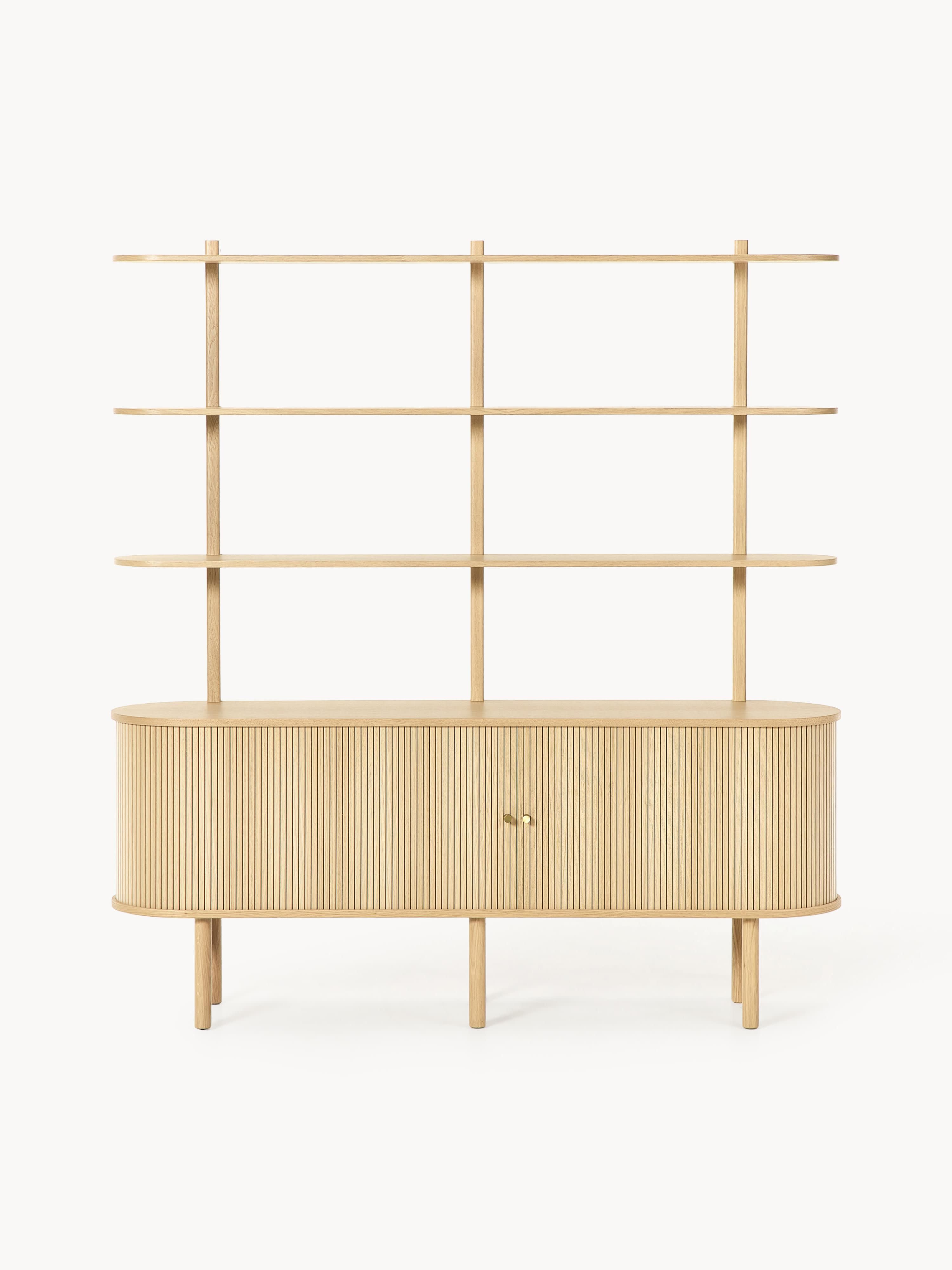 Calary Large Shelving Unit with Fluted Front