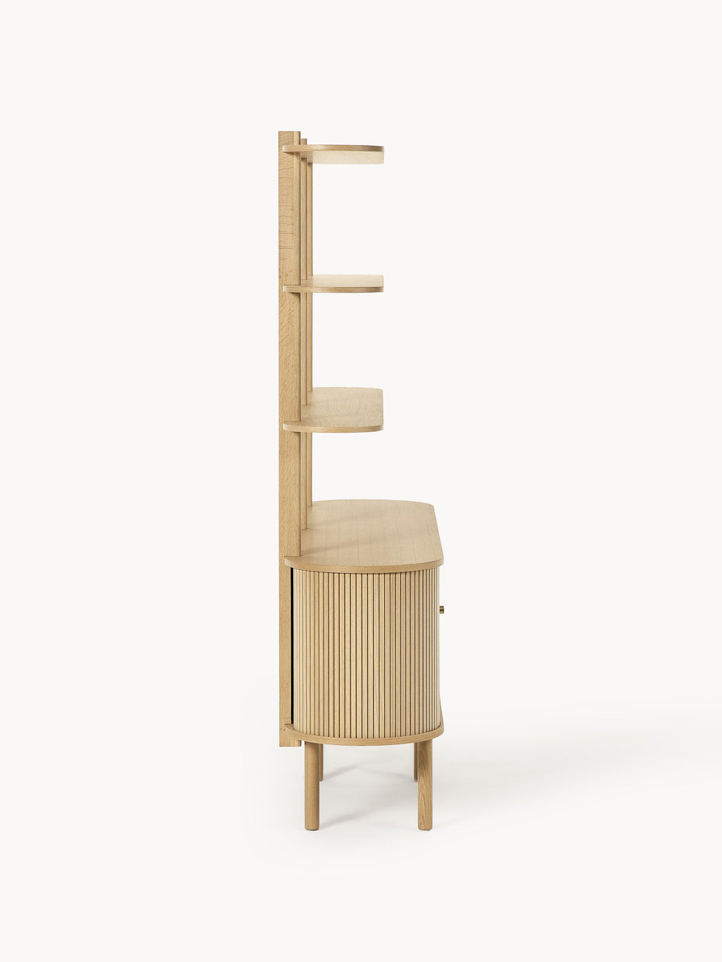 Calary Large Shelving Unit with Fluted Front
