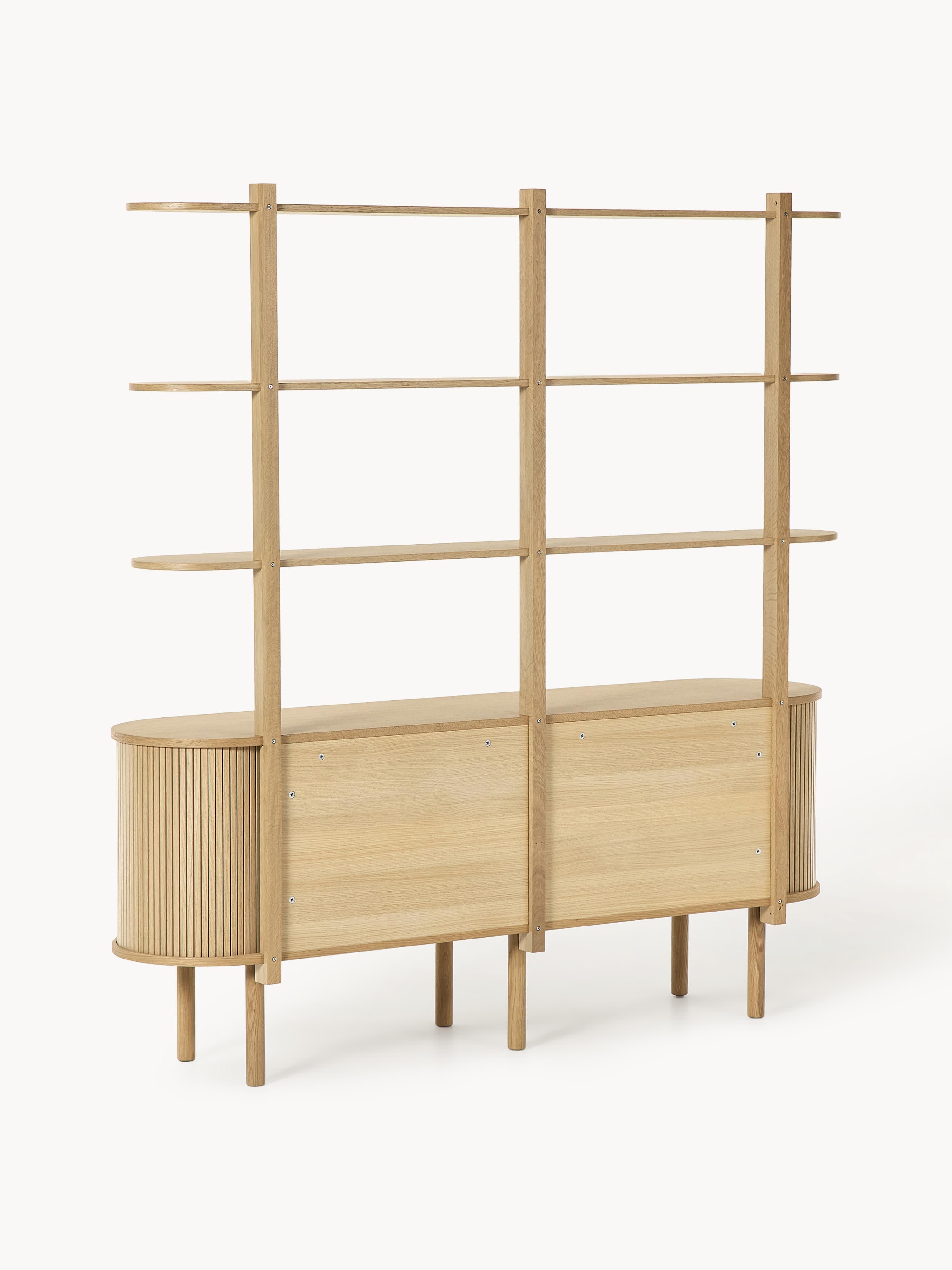 Calary Large Shelving Unit with Fluted Front