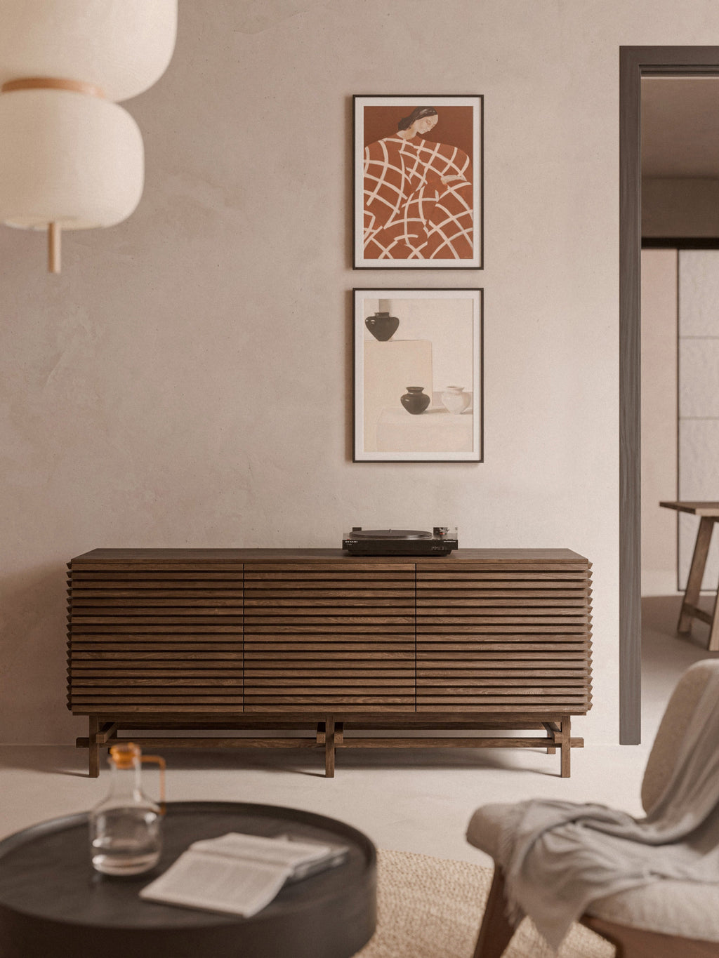 Pierce Oak Wood Sideboard