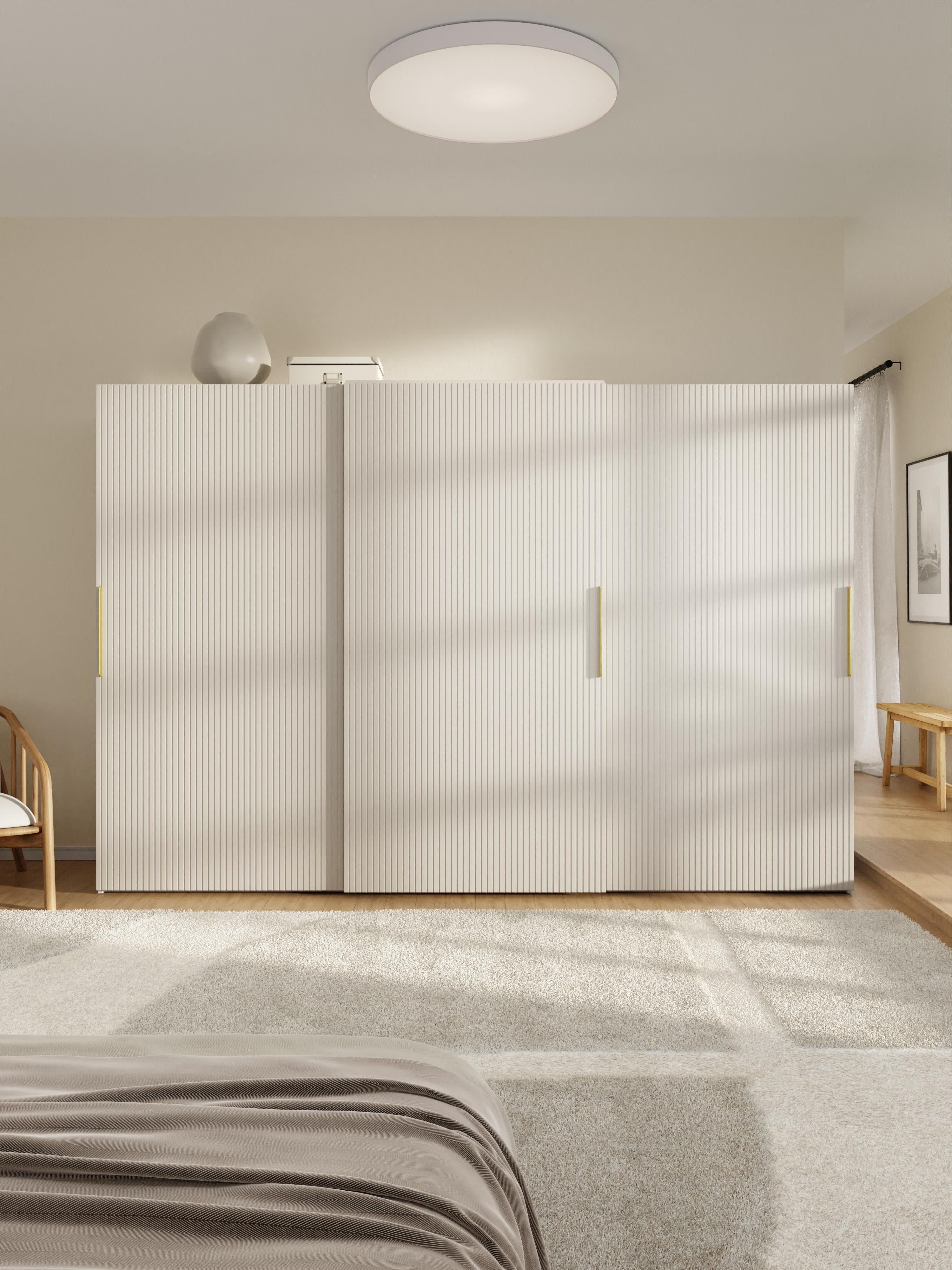 Simone Modular Sliding Door Wardrobe, 300 cm Wide, in various sizes