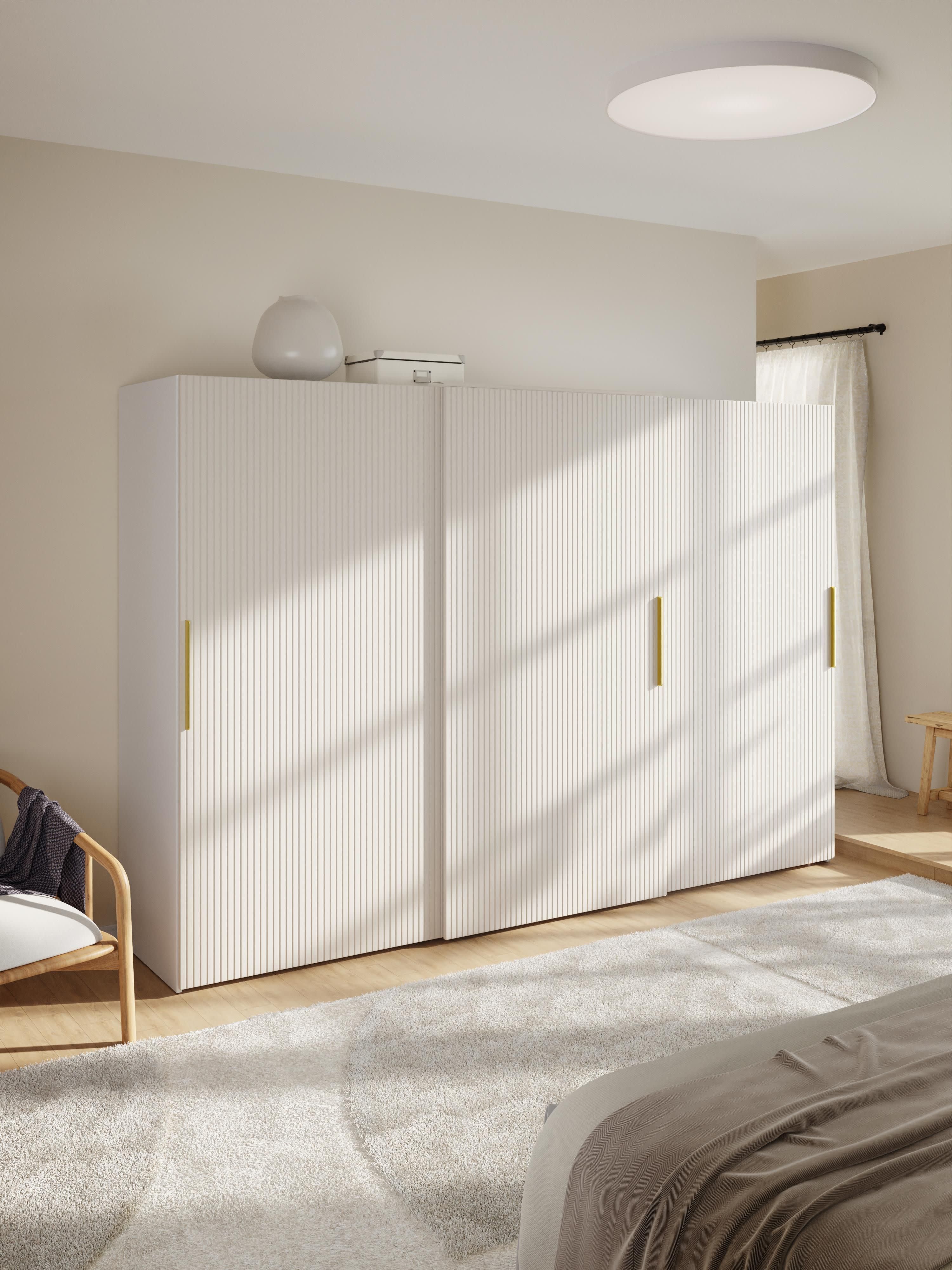 Simone Modular Sliding Door Wardrobe, 300 cm Wide, in various sizes