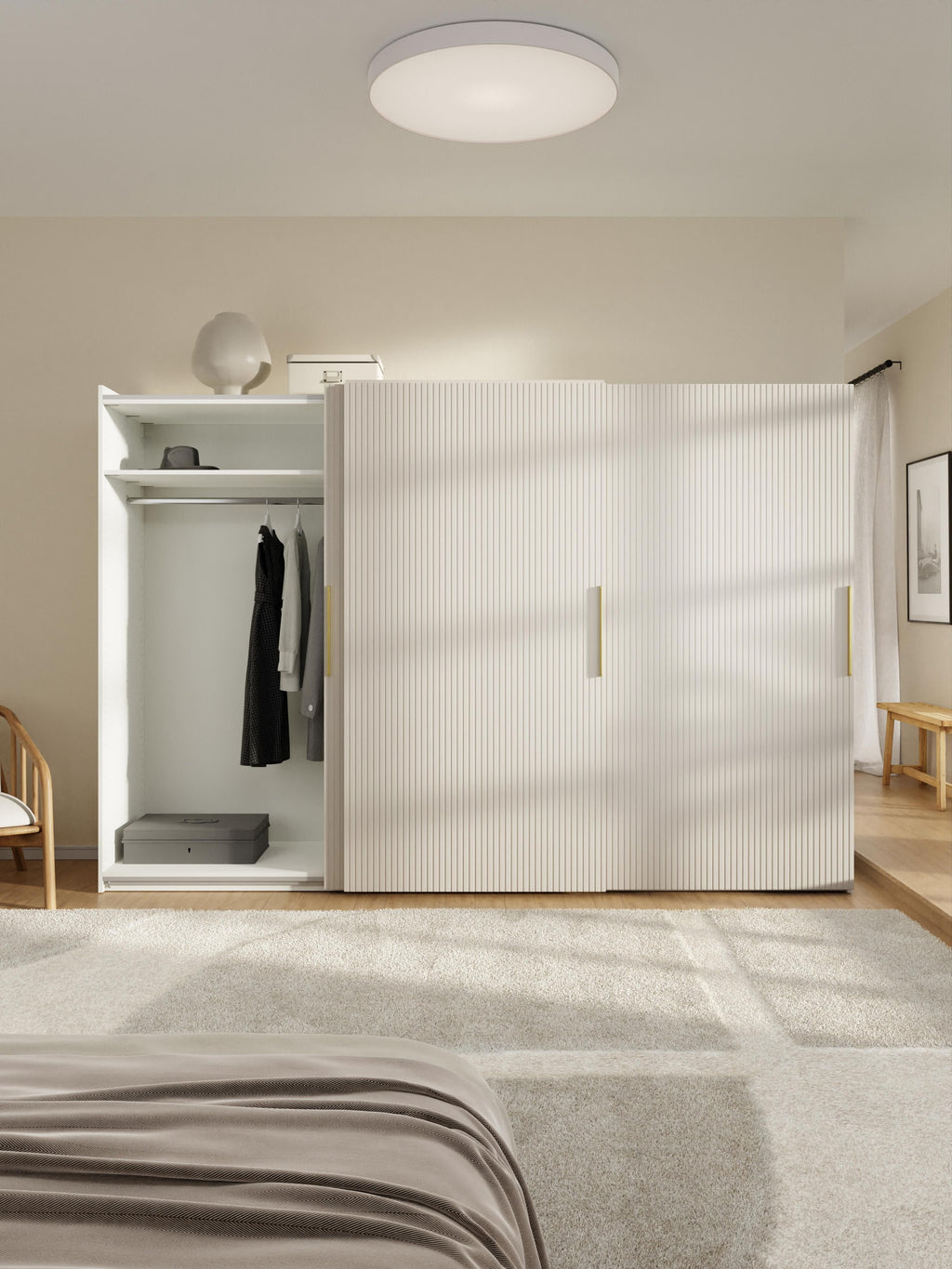 Simone Modular Sliding Door Wardrobe, 300 cm Wide, in various sizes