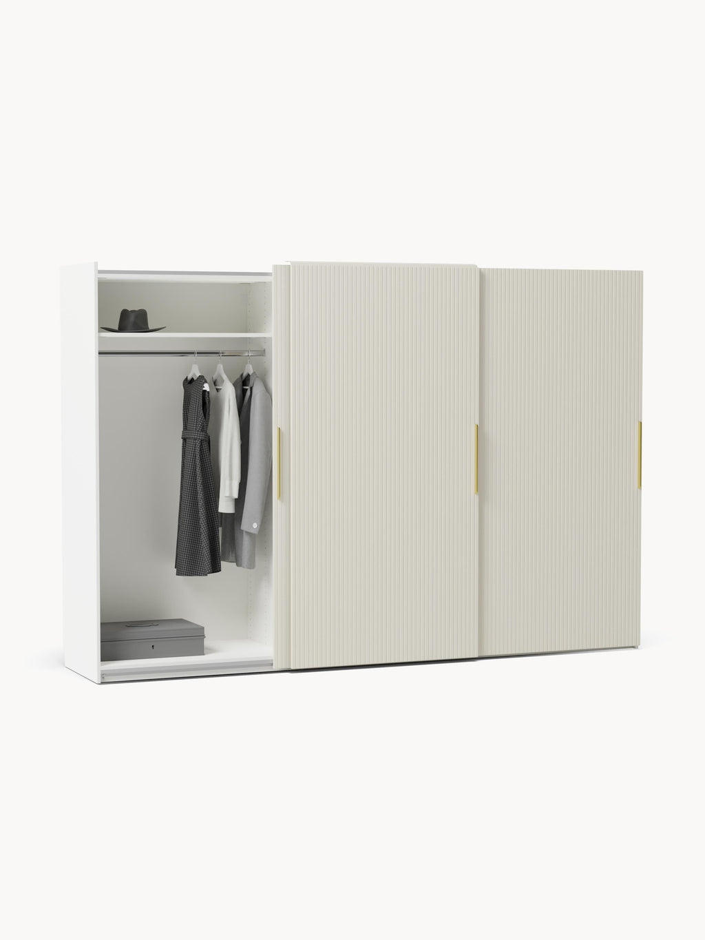 Simone Modular Sliding Door Wardrobe, 300 cm Wide, in various sizes