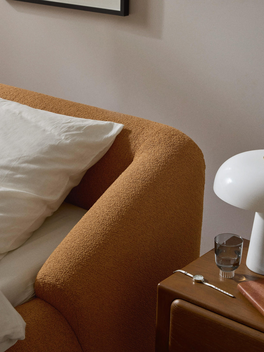 Sofia Upholstered Bouclé Bed