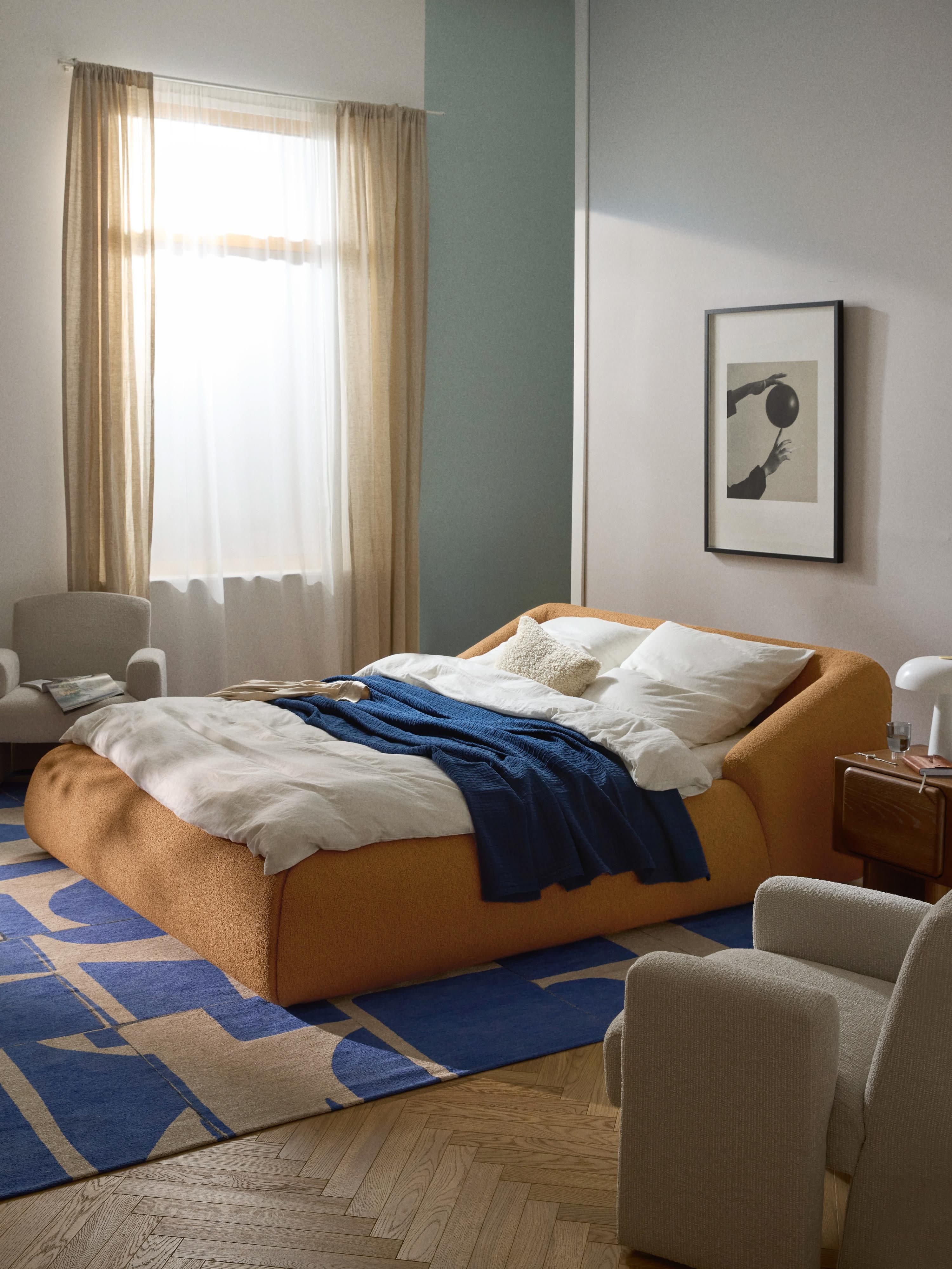 Sofia Upholstered Bouclé Bed