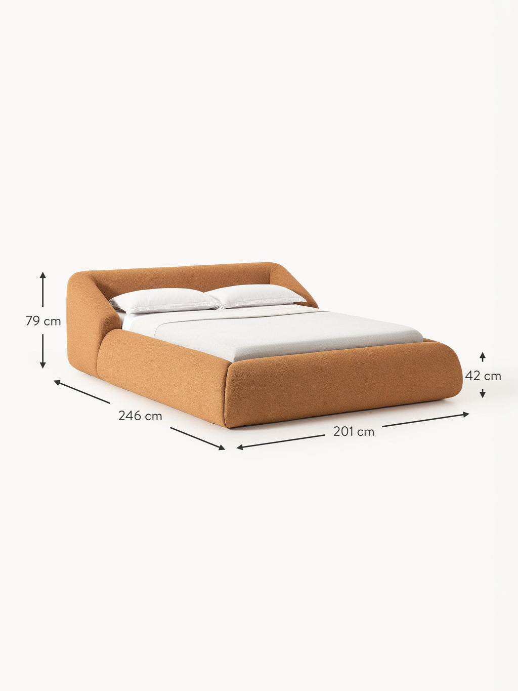 Sofia Upholstered Bouclé Bed