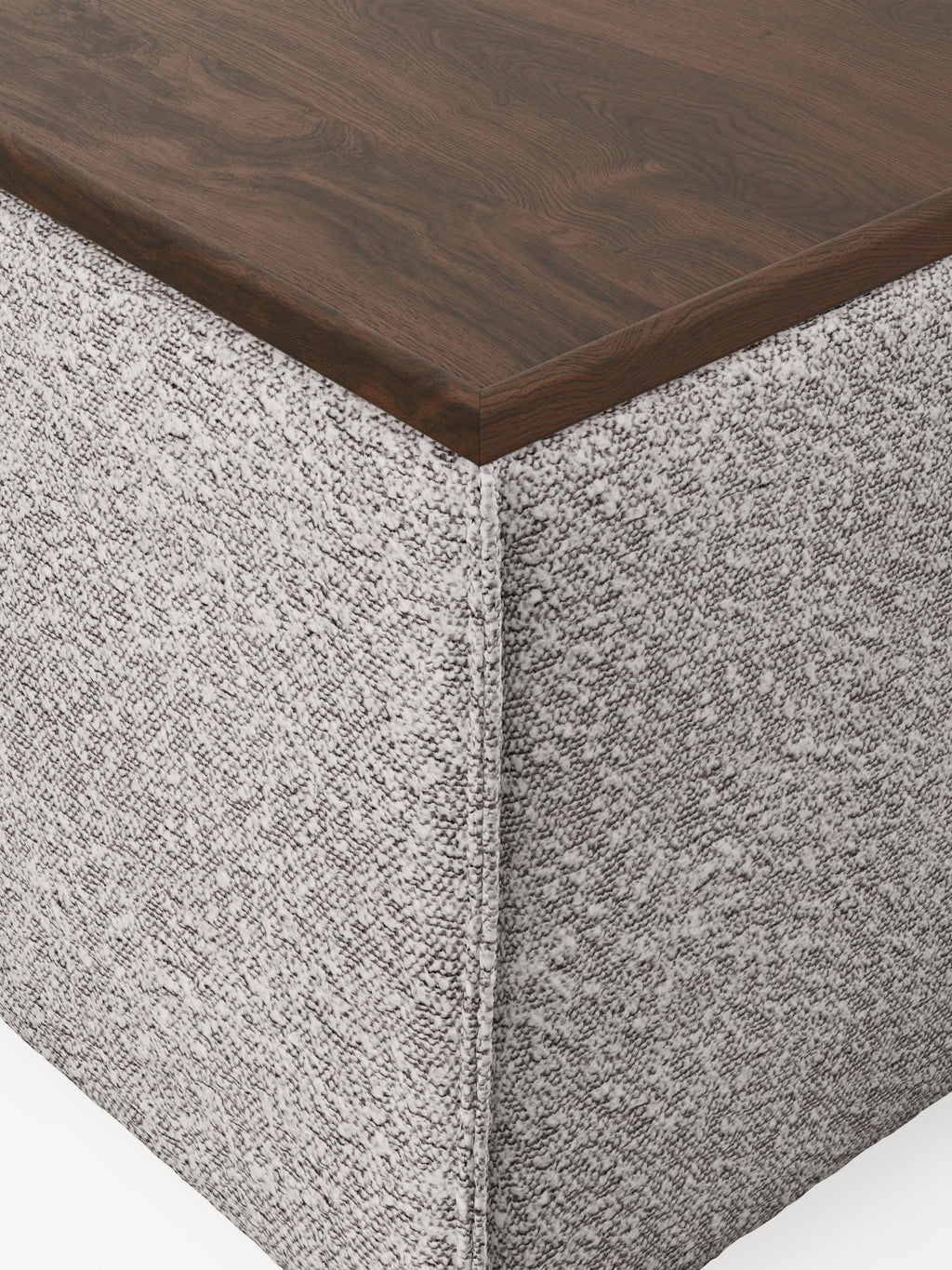 Lennon Bouclé Ottoman with Storage