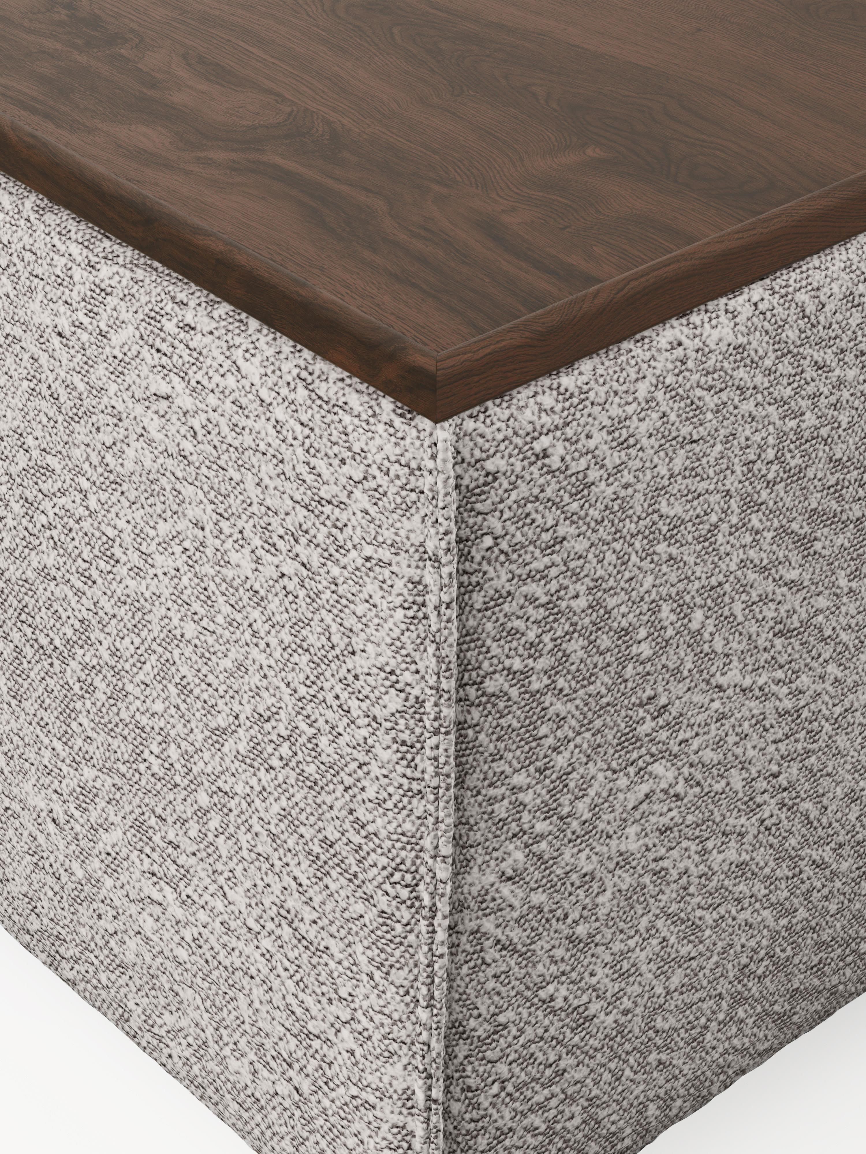 Lennon Bouclé Ottoman with Storage